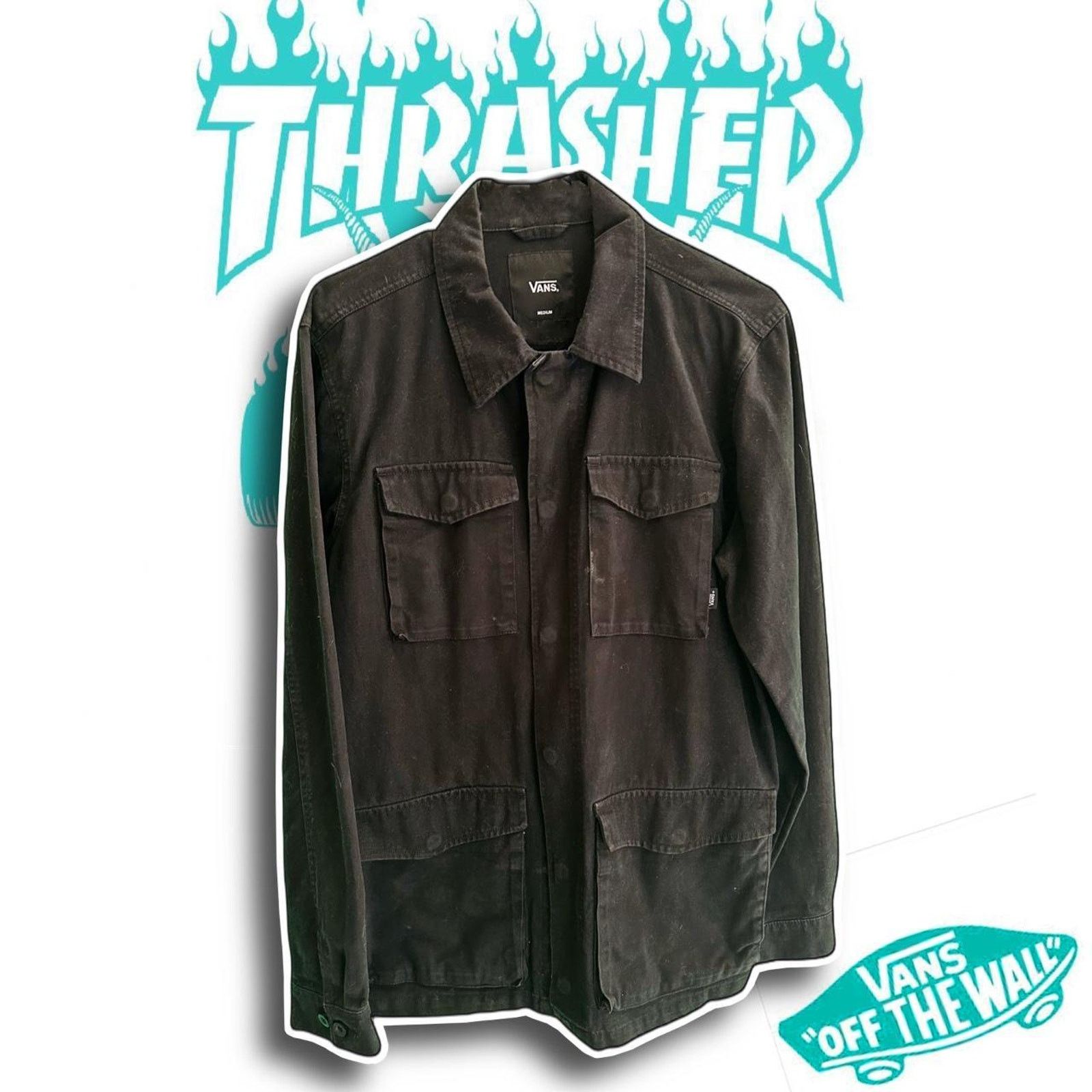 Thrasher Thrasher x vans black denim jacket Size US L / EU 52-54 / 3 - 2 Thumbnail