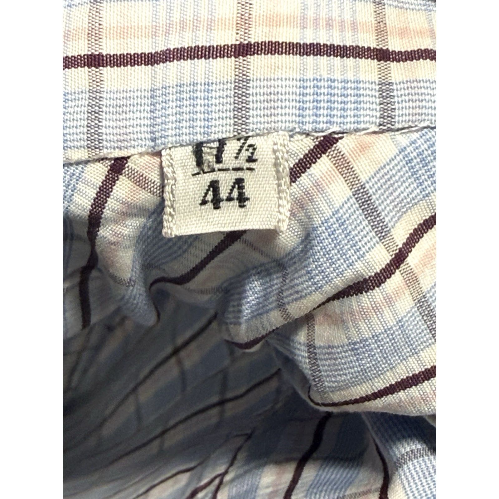 Kiton Kiton Button Up Plaid Check Long Sleeve Cotton Shirt XL Multicolor Blue Men Button-Up Styles Classic Fit EUC Size US XL / EU 56 / 4 - 5 Thumbnail