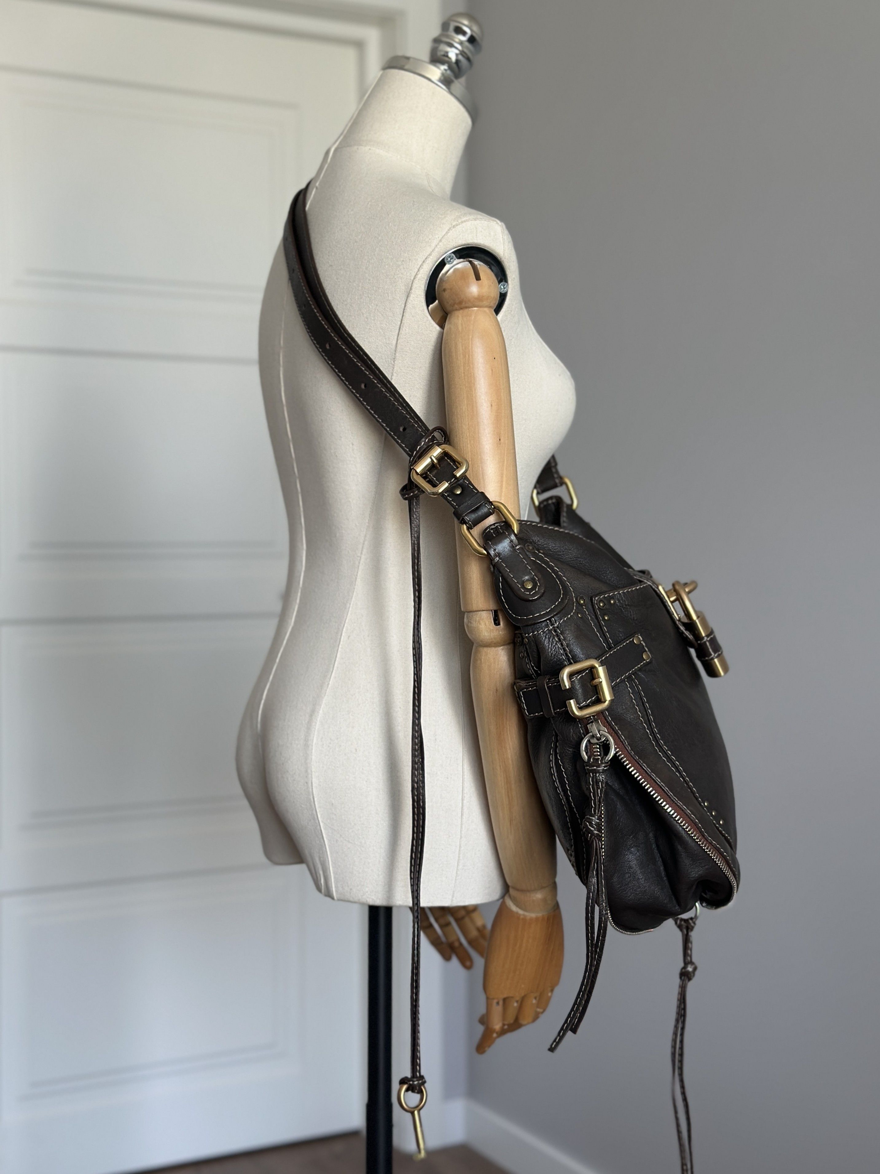 Chloe Chloe Pebbled Leather Paddington Hobo 02-07-53 Made In Italy Size ONE SIZE - 11 Thumbnail