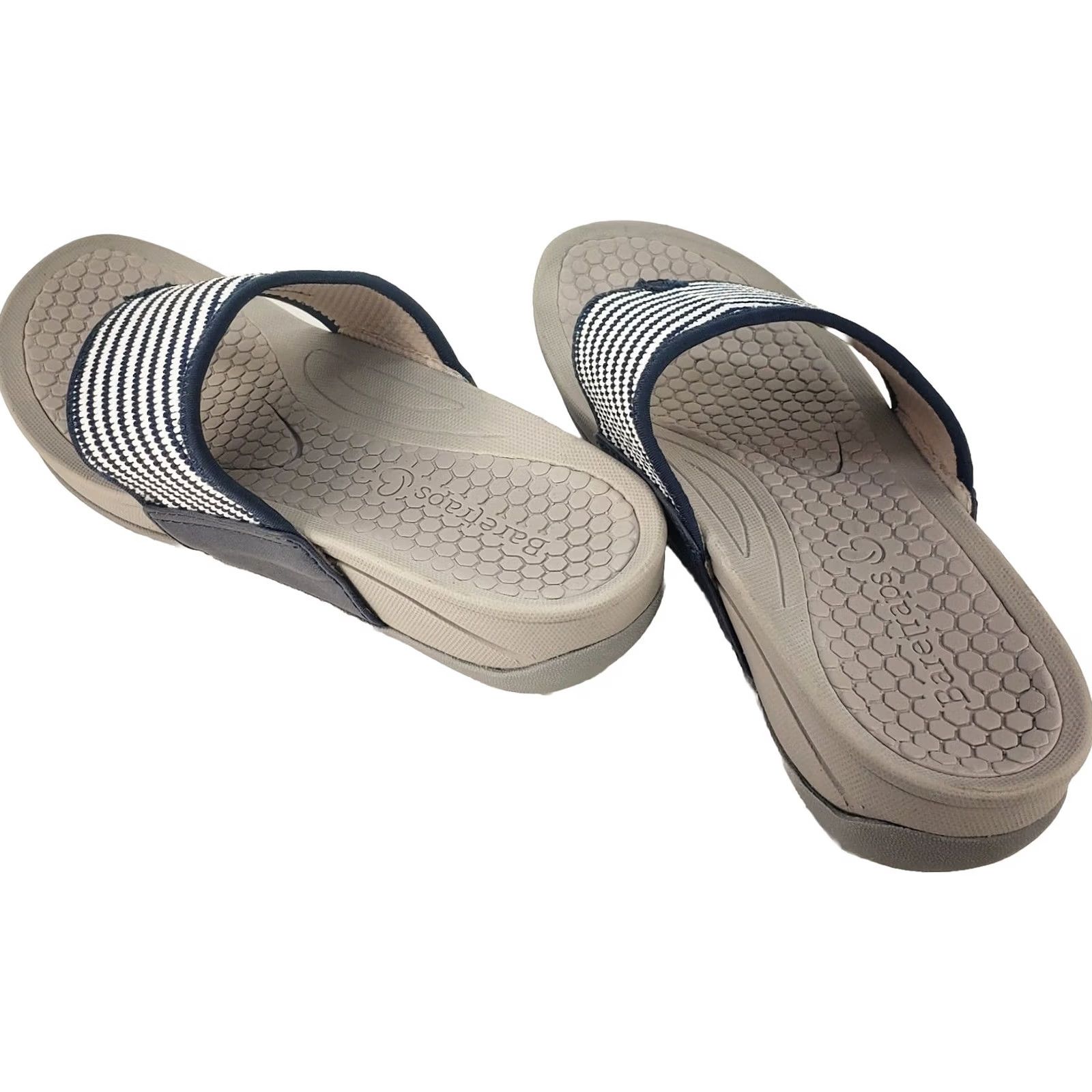 Vintage Baretraps Dasie Platform Sandal Size 8.5 Women Sandal Thong Flat Blue White Solid Slip On Size US 9 / IT 39 - 5 Thumbnail