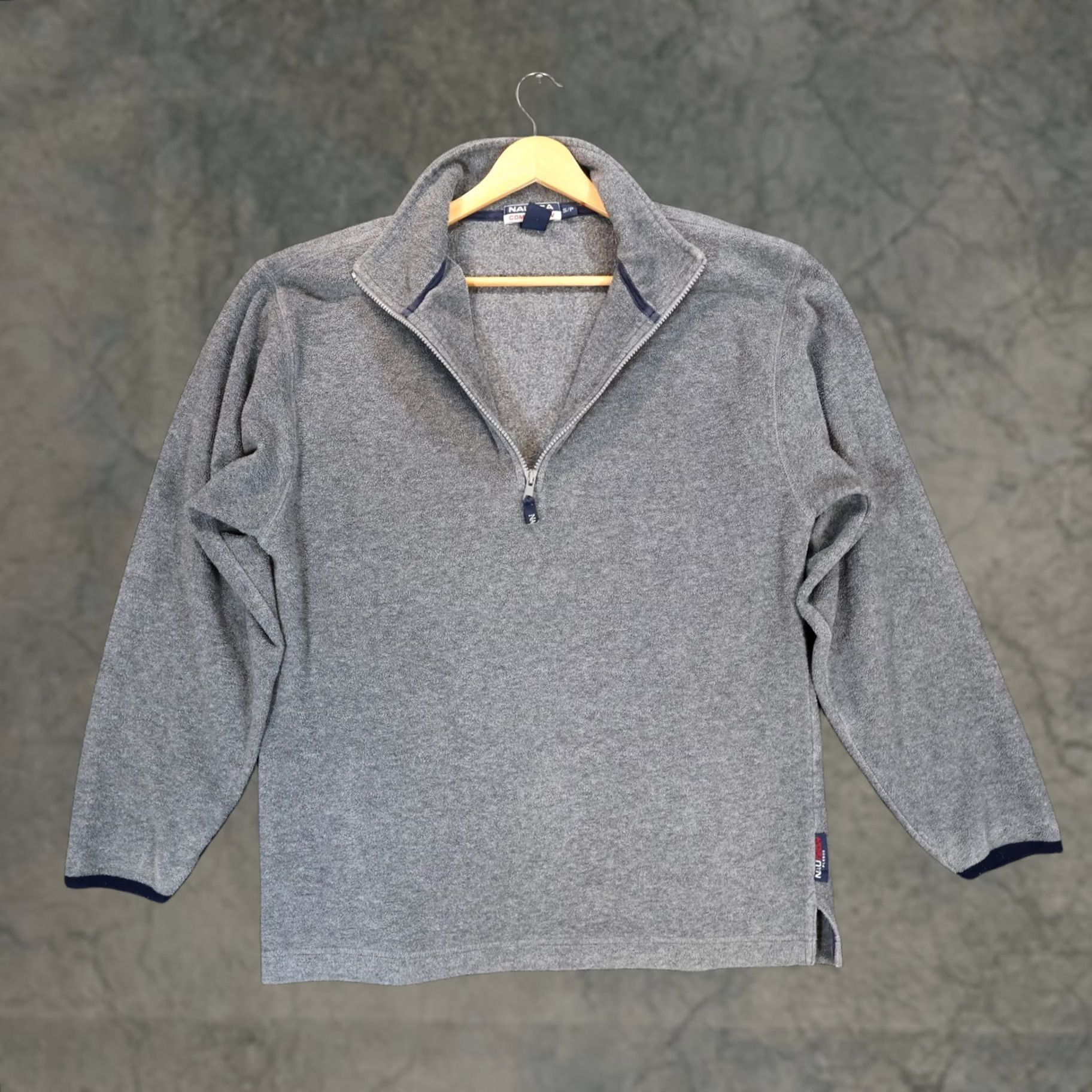 Nautica VINTAGE Nautica Competition Fleece Pullover Mens Small Gray Quarter Zip Excellent Size US S / EU 44-46 / 1 - 1 Thumbnail