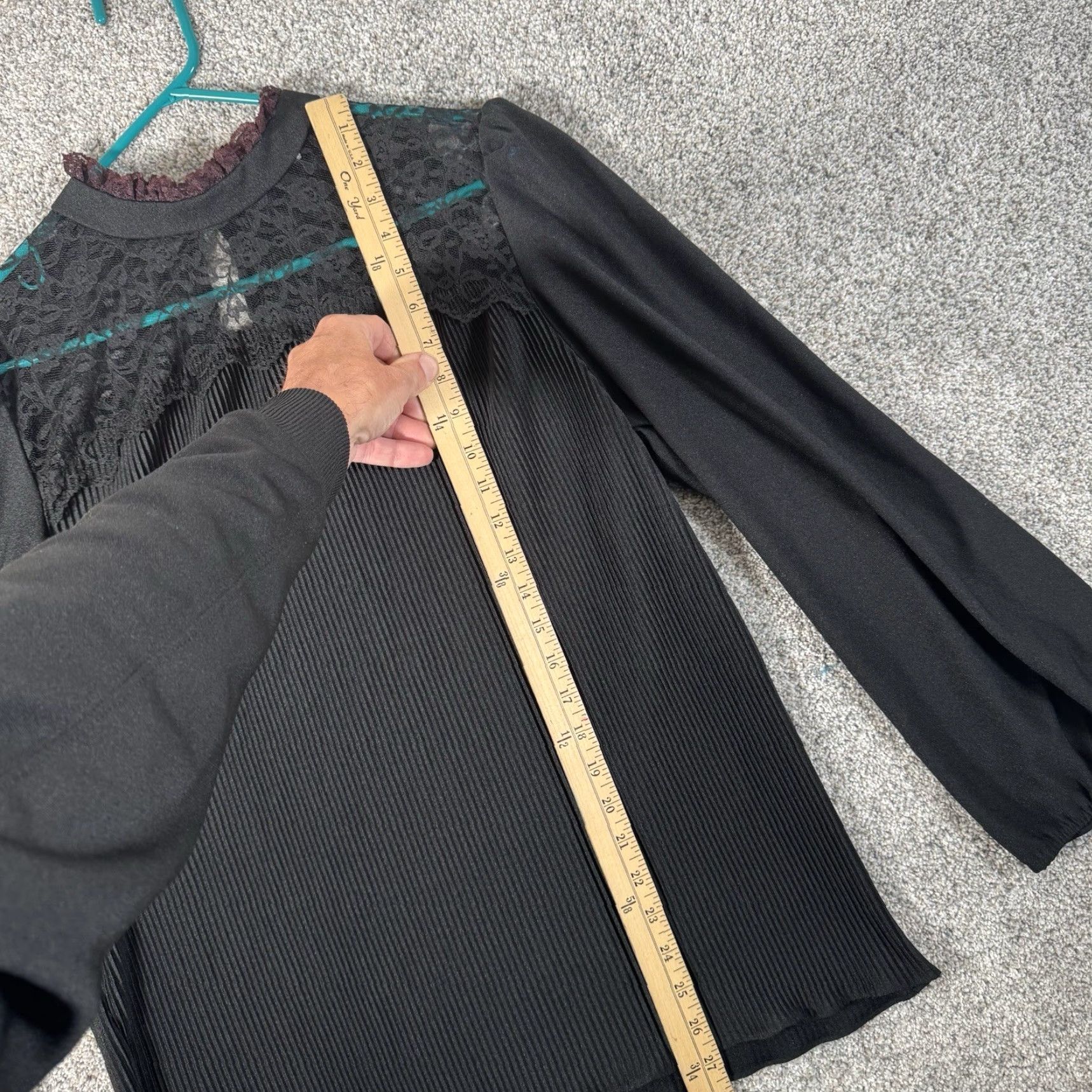 Vintage VINTAGE 80s Blouse L Black Gothic 90s Tunic Long Sleeve Women Coquette Witchy Evening Casual Party/Cocktail Dressy Shirt Mens? Size L / US 10 / IT 46 - 2 Thumbnail