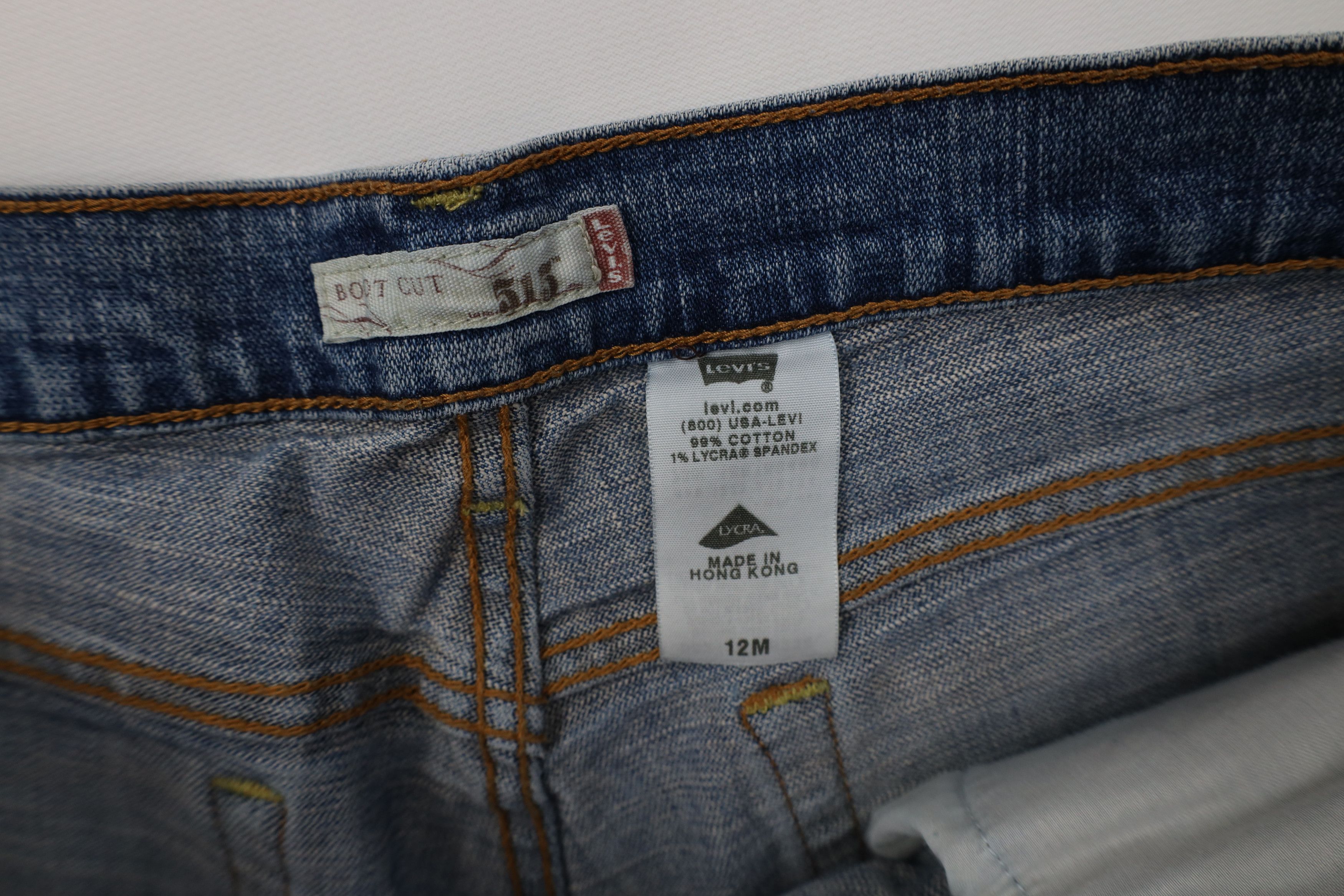 Levi's Vintage Y2K Levis 515 Babydoll Flared Boot Cut Denim Jeans Size 34" / US 12 / IT 48 - 11 Thumbnail