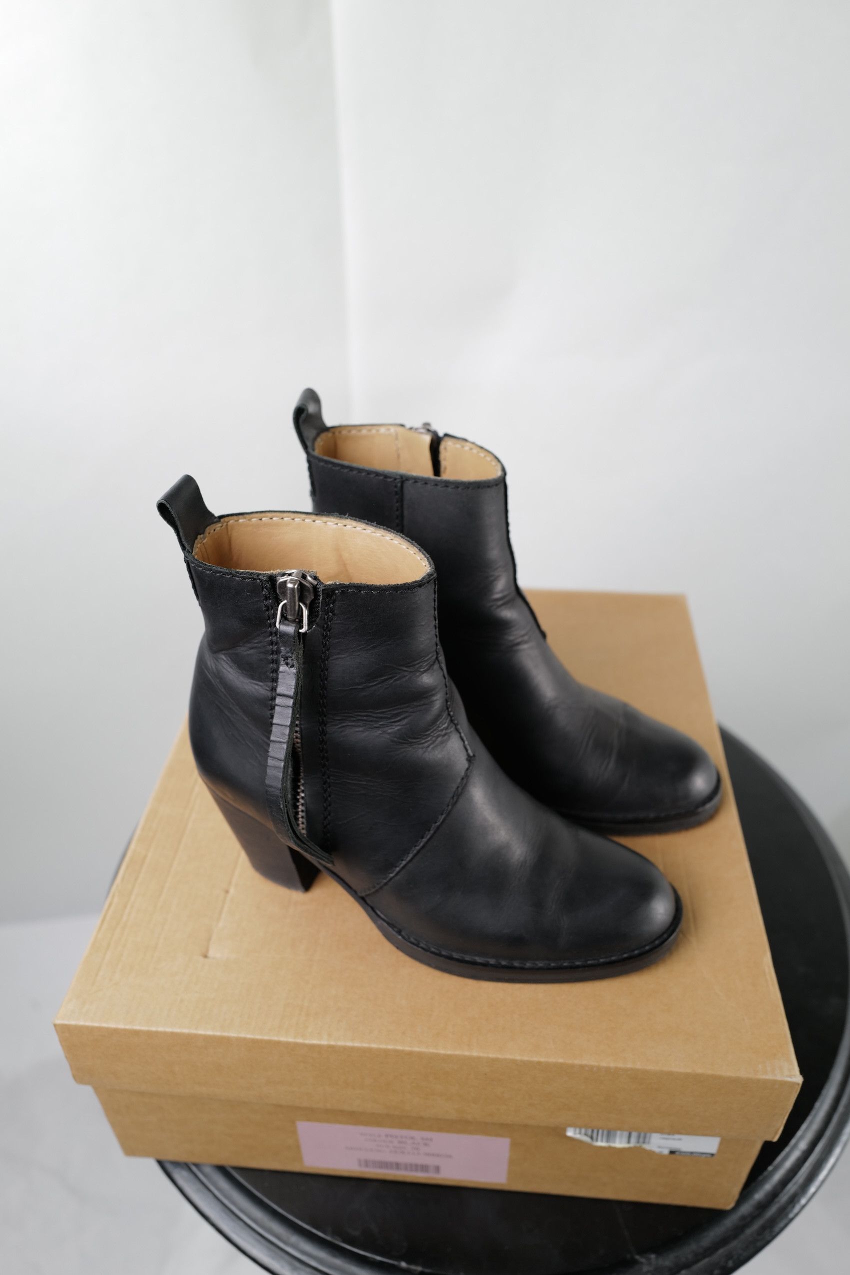 Acne Studios Acne Studios Black Leather Boots Size US 6 / IT 36 - 19 Thumbnail