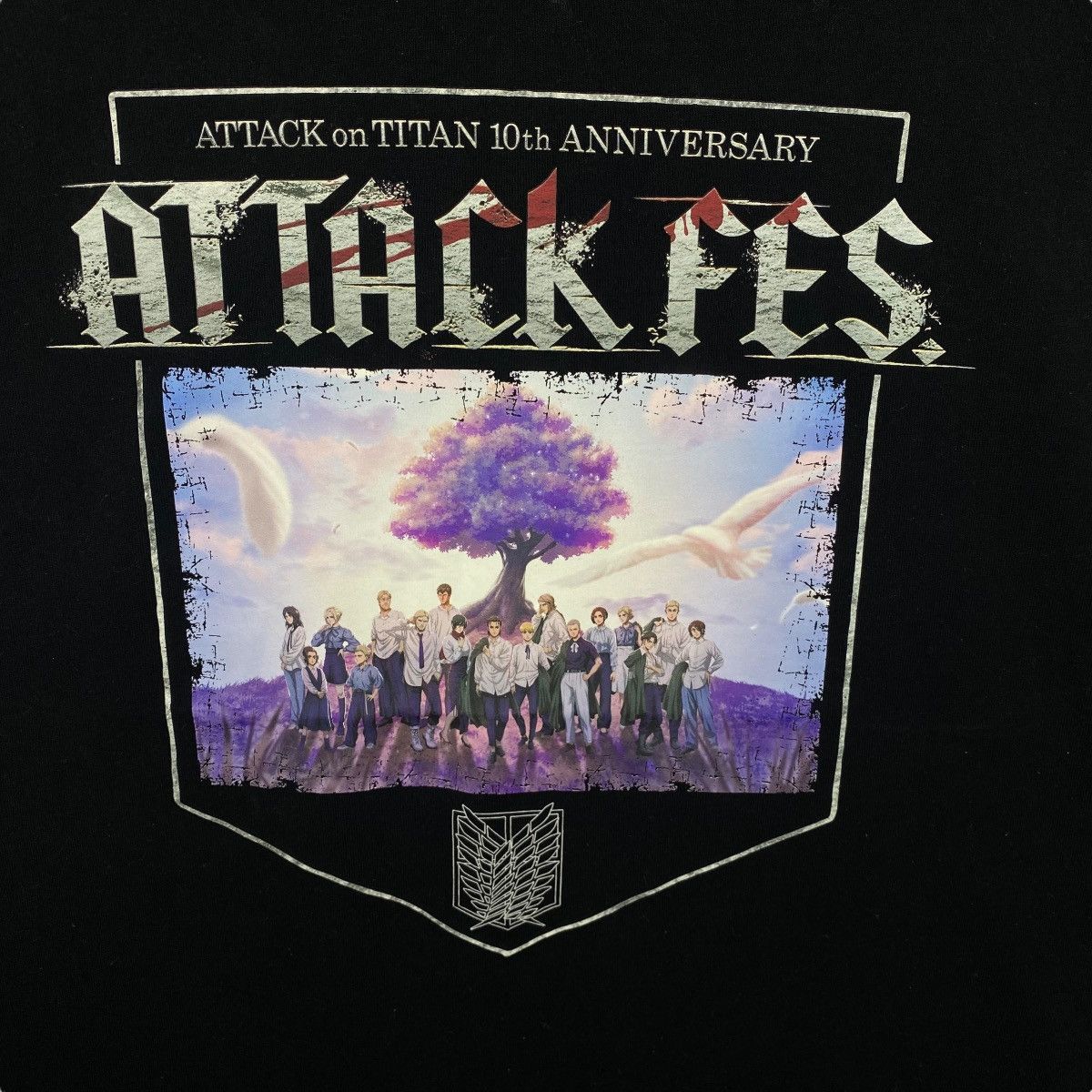 Anime ATTACK ON TITAN 10th Anniversary Attack Fest Concert Tee Size US XL / EU 56 / 4 - 2 Thumbnail