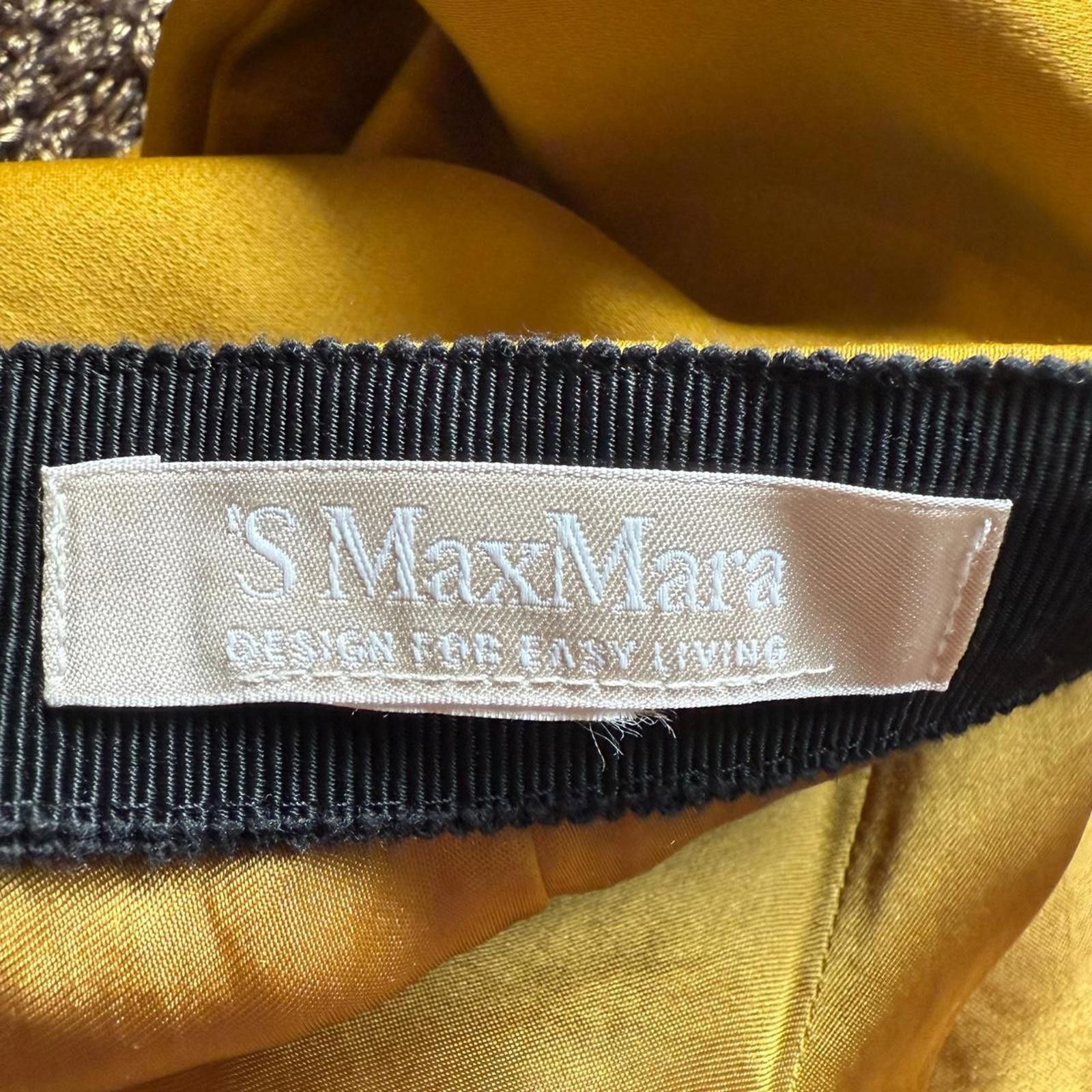 Max Mara Max Mara Yellow Pleated Skirt Size L Size 36" / US 14 / IT 50 - 3 Thumbnail