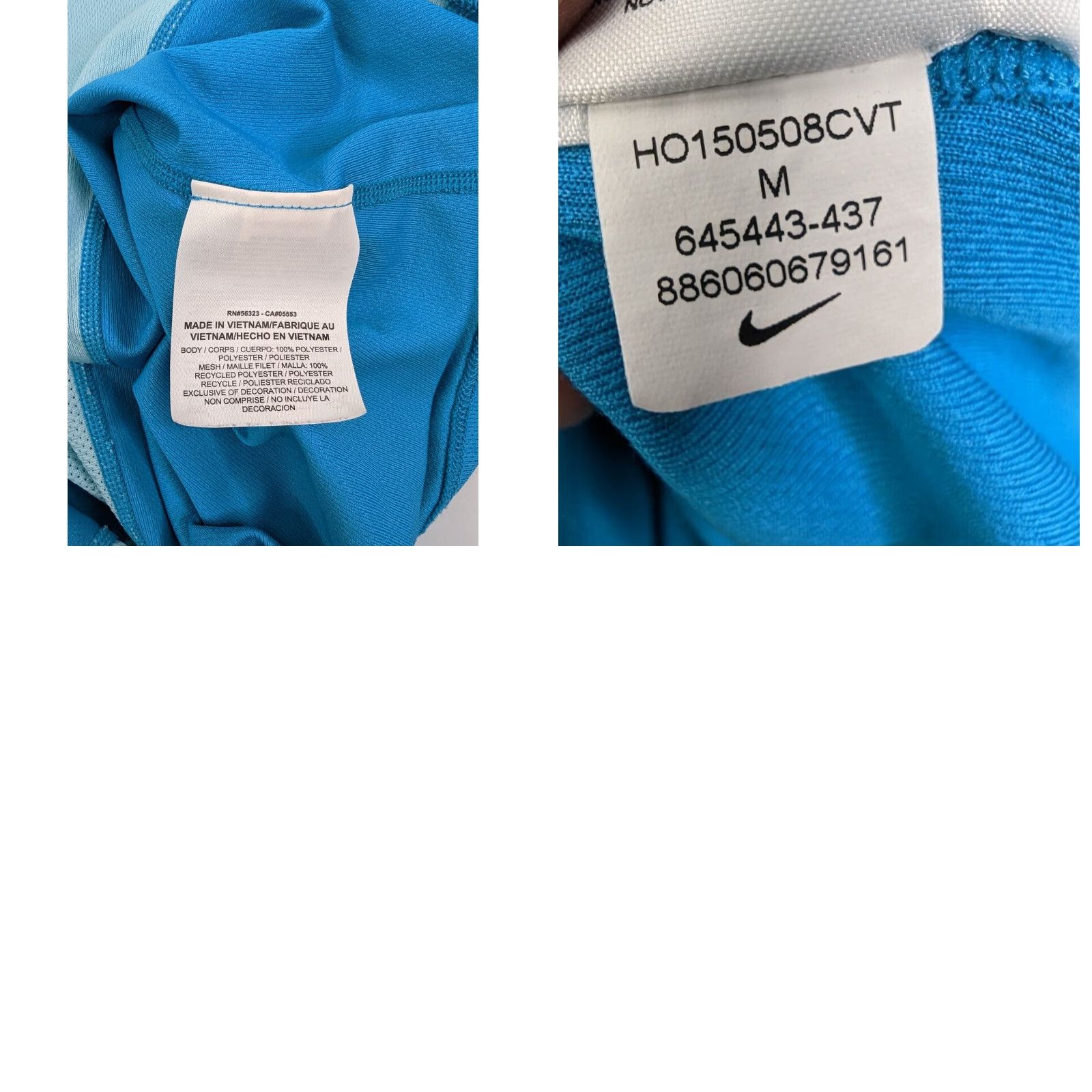 Nike Nike Shirt Women Blue Medium T-Shirt Casual Running & Jogging Breathable Lightweight 100% Polyester 645443 Size M / US 6-8 / IT 42-44 - 8 Thumbnail