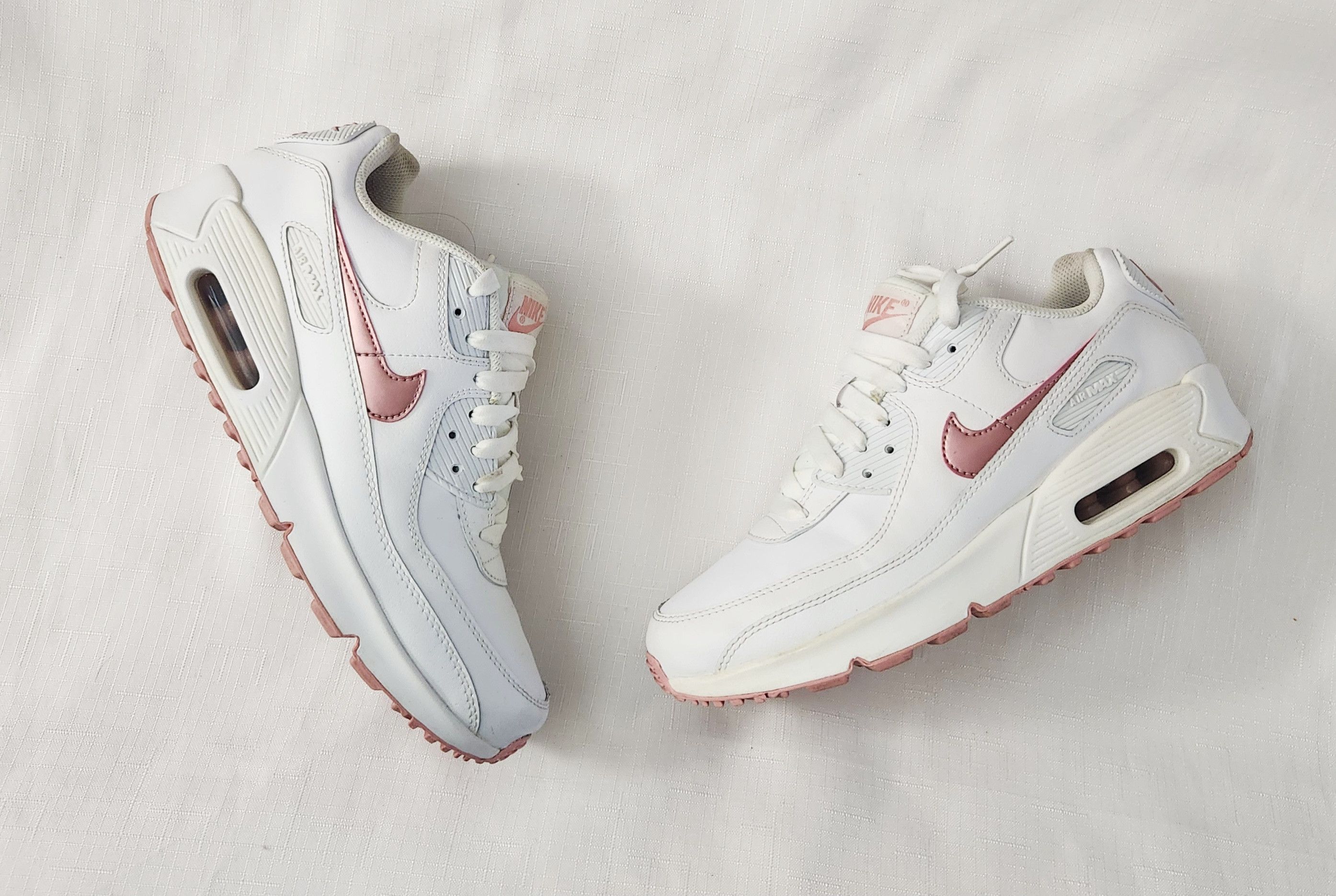 Nike Nike Air Max 90 LTR GS White Pink Glaze CD6864-115 GS 7y 8.5 Size US 8.5 / IT 38.5 - 6 Thumbnail