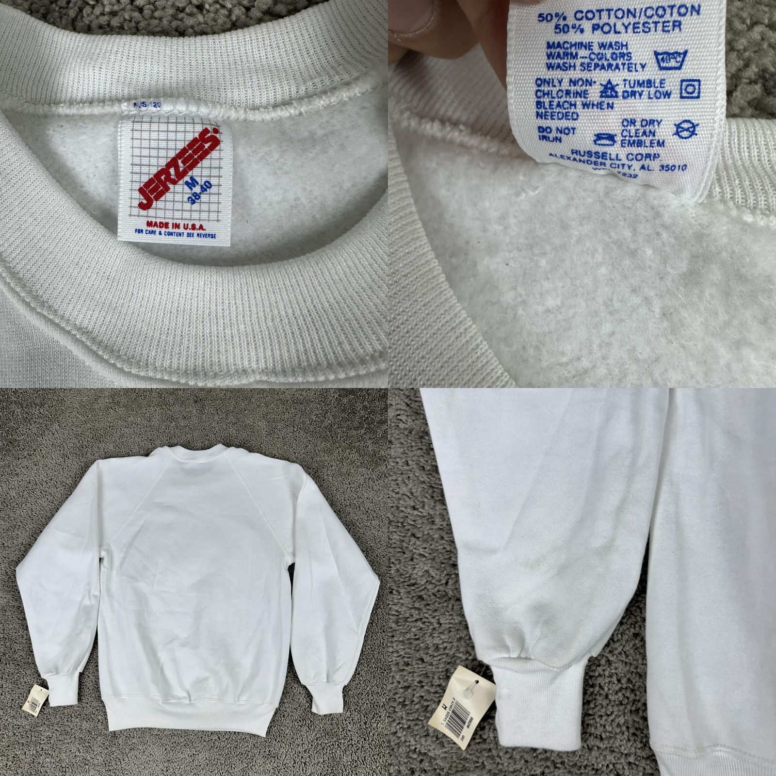 Jerzees VINTAGE Jerzees Sweatshirt Mens M White Santa Claus Graphic Print Christmas 90s USA Crewneck Pullover Size US M / EU 48-50 / 2 - 8 Thumbnail
