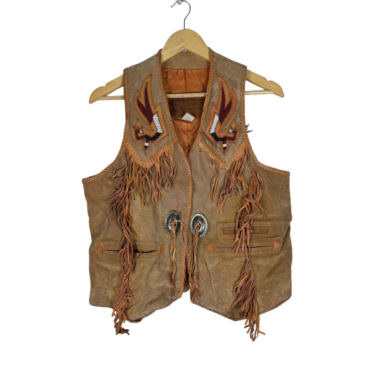 Cowboy Equipment 🔥MEALEY’S PITIC LEATHER ARTURO FRINGE WESTERN NATIVE VEST Size US S / EU 44-46 / 1 - 1 Thumbnail