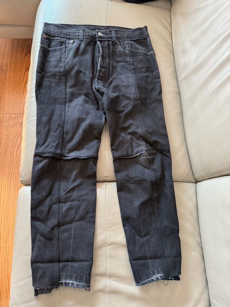 Vetements Vetements Washed Black Patchwork Jeans Size US 32 / EU 48 - 1 Thumbnail