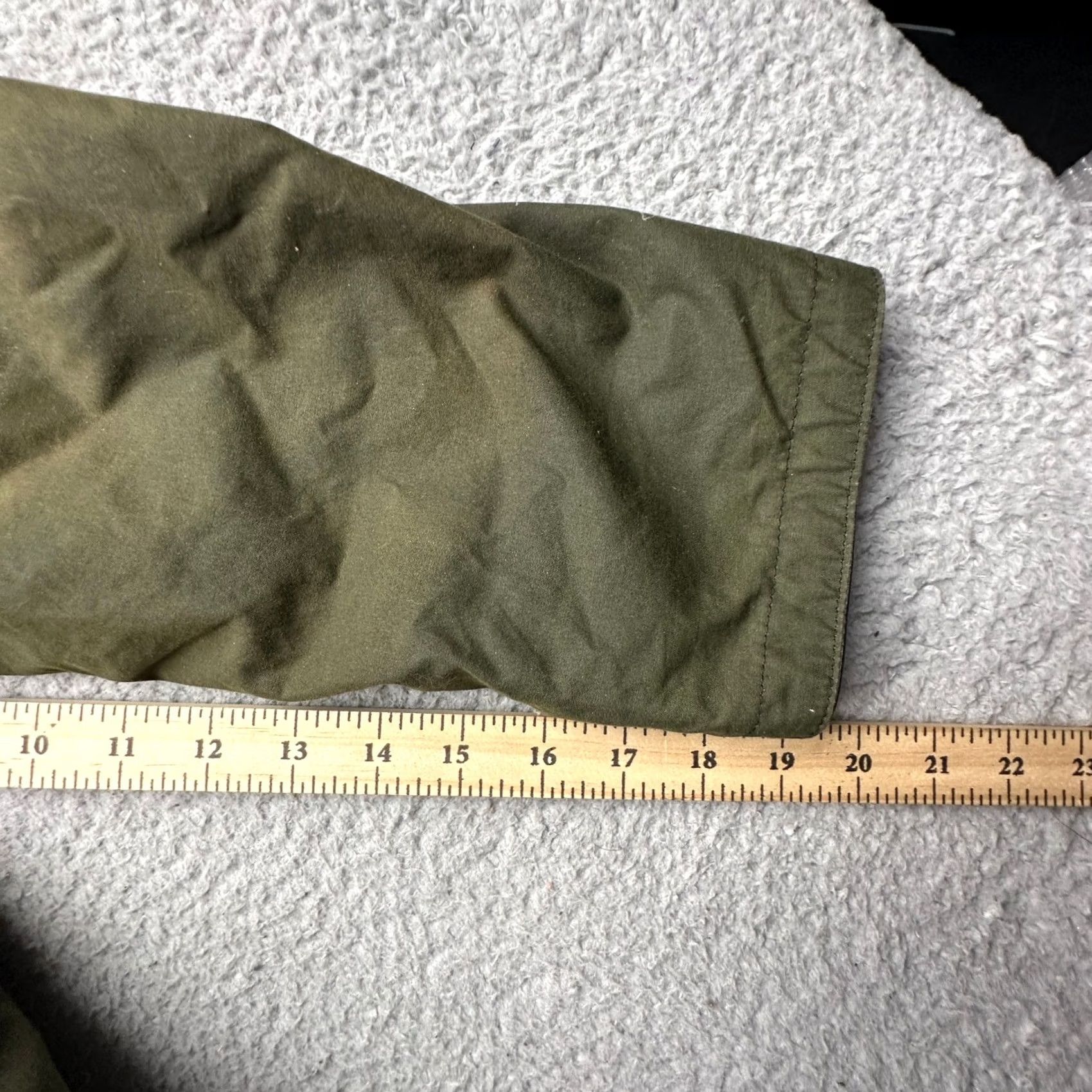 Vintage VINTAGE Rigor Waxed Cotton Jacket Mens Small Olive Green Hooded Full Zip Button Jacket Size US S / EU 44-46 / 1 - 6 Thumbnail