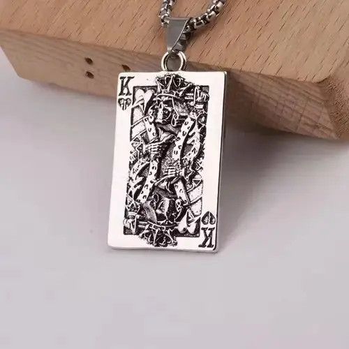 Jewelry × Vintage Retro poker Skull Necklace Pendant Size ONE SIZE - 1 Thumbnail