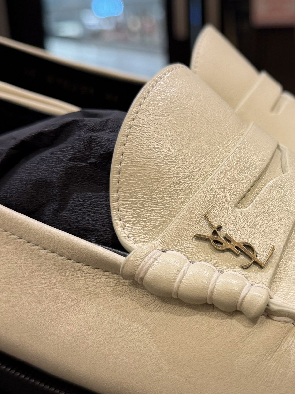 Saint Laurent Paris Saint Laurent Paris Loafers - Cream Size US 11 / EU 44 - 3 Thumbnail