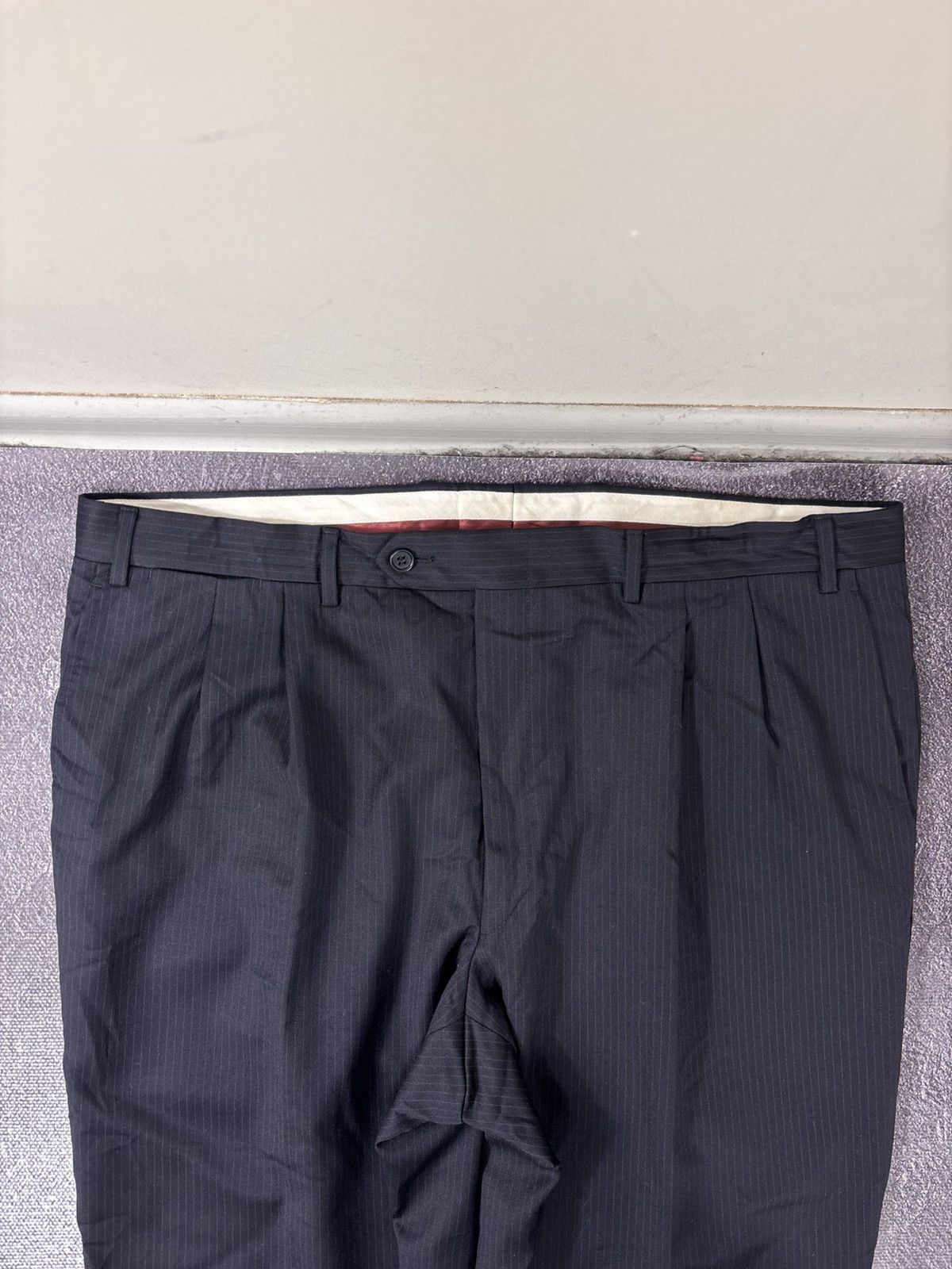 Canali Canali Men’s Navy Blue Pleated Wool Dress Pants Trousers Size US 38 / EU 54 - 5 Thumbnail