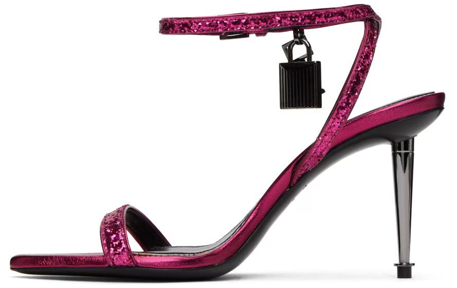 Tom Ford o1loc1c1224 W2748 Mid Heel Sandals in Fuchsia Size US 8.5 / IT 38.5 - 3 Thumbnail