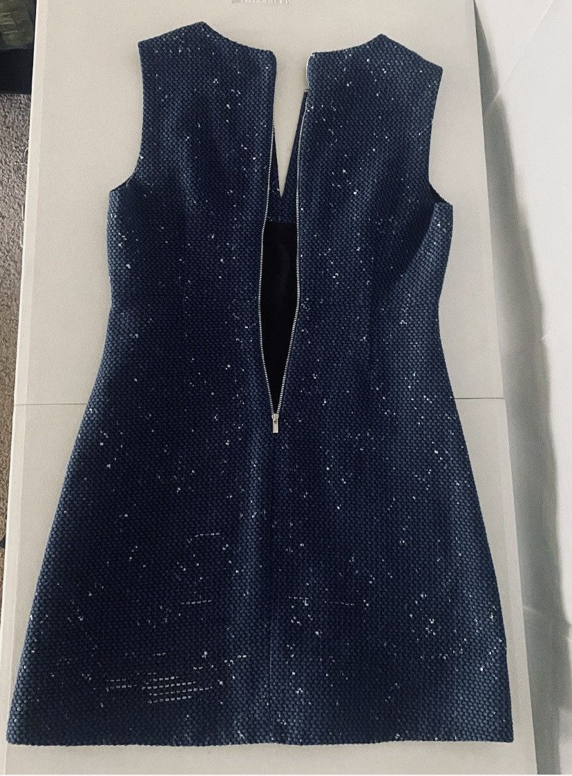 Diane von Furstenberg Diane von Furstenberg Yvette blue painted tweed dress 10 US Size L / US 10 / IT 46 - 12 Thumbnail