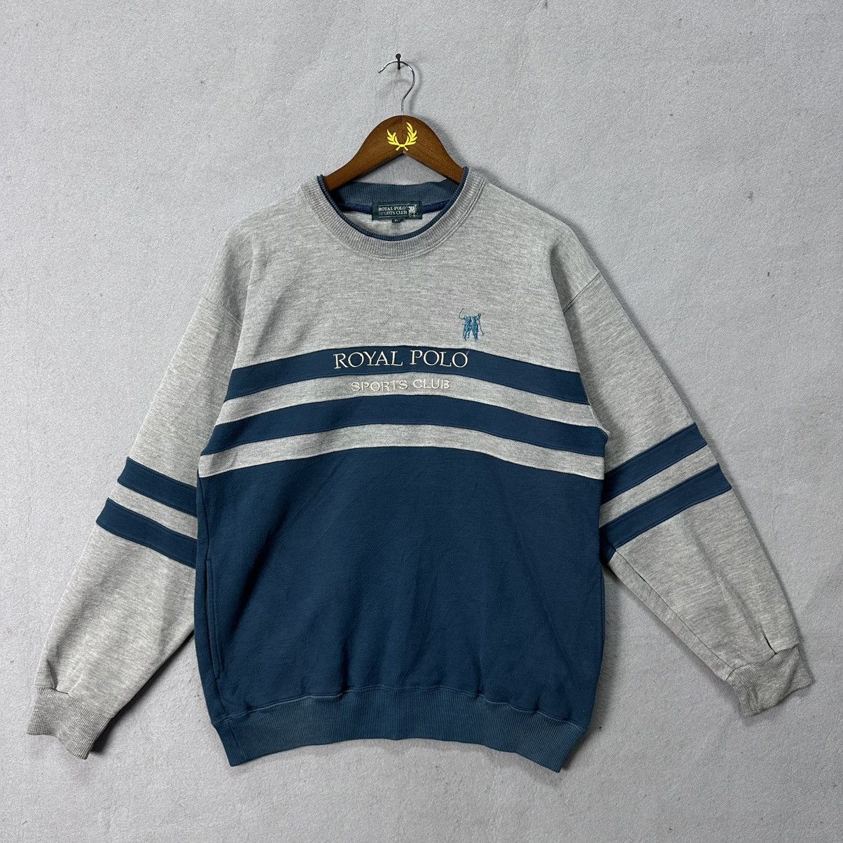 Vintage Vintage Royal Polo Sports Club Sweatshirt 90s Size US L / EU 52-54 / 3 - 1 Thumbnail