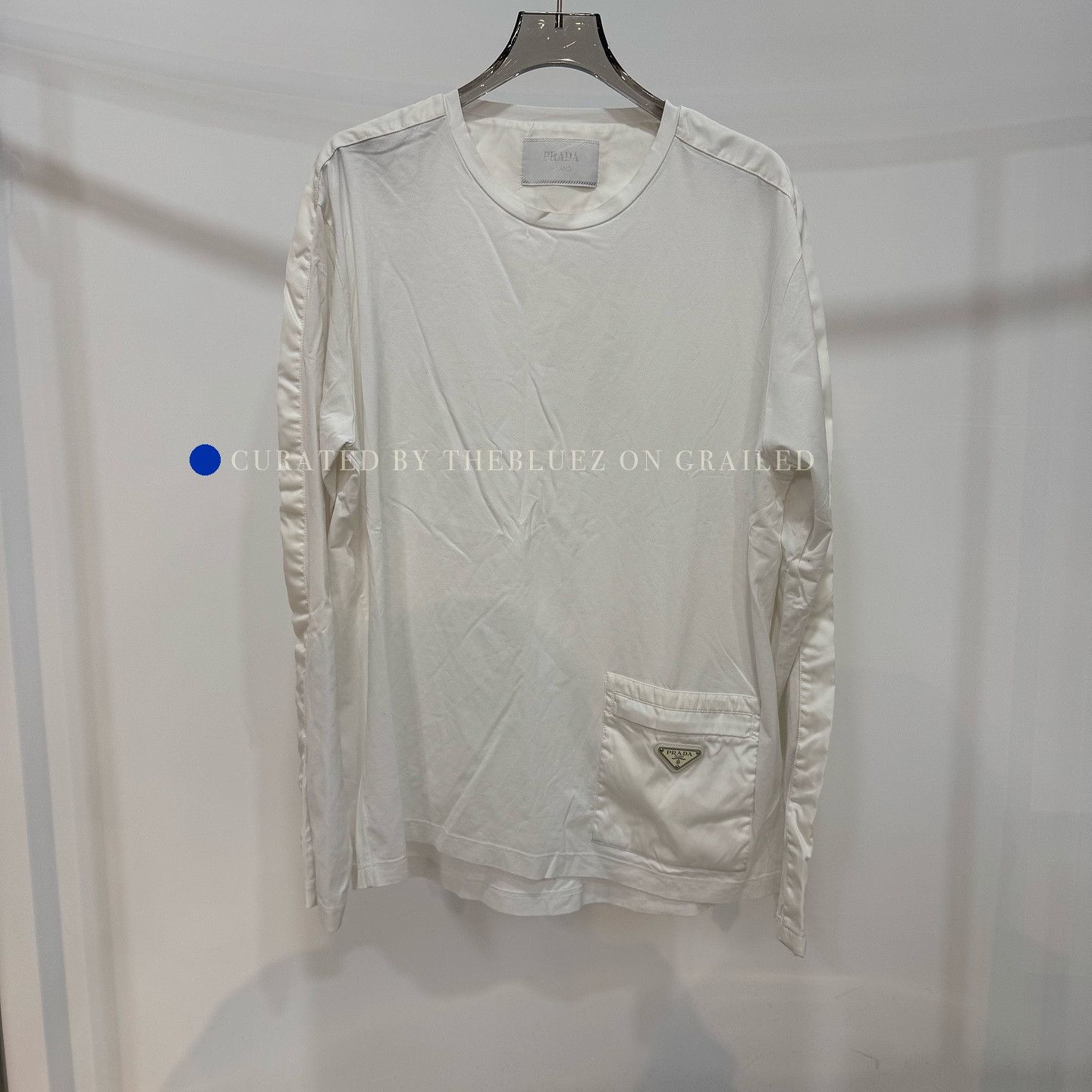 Prada Logo Patch Long Sleeve Tee Size US L / EU 52-54 / 3 - 1 Thumbnail
