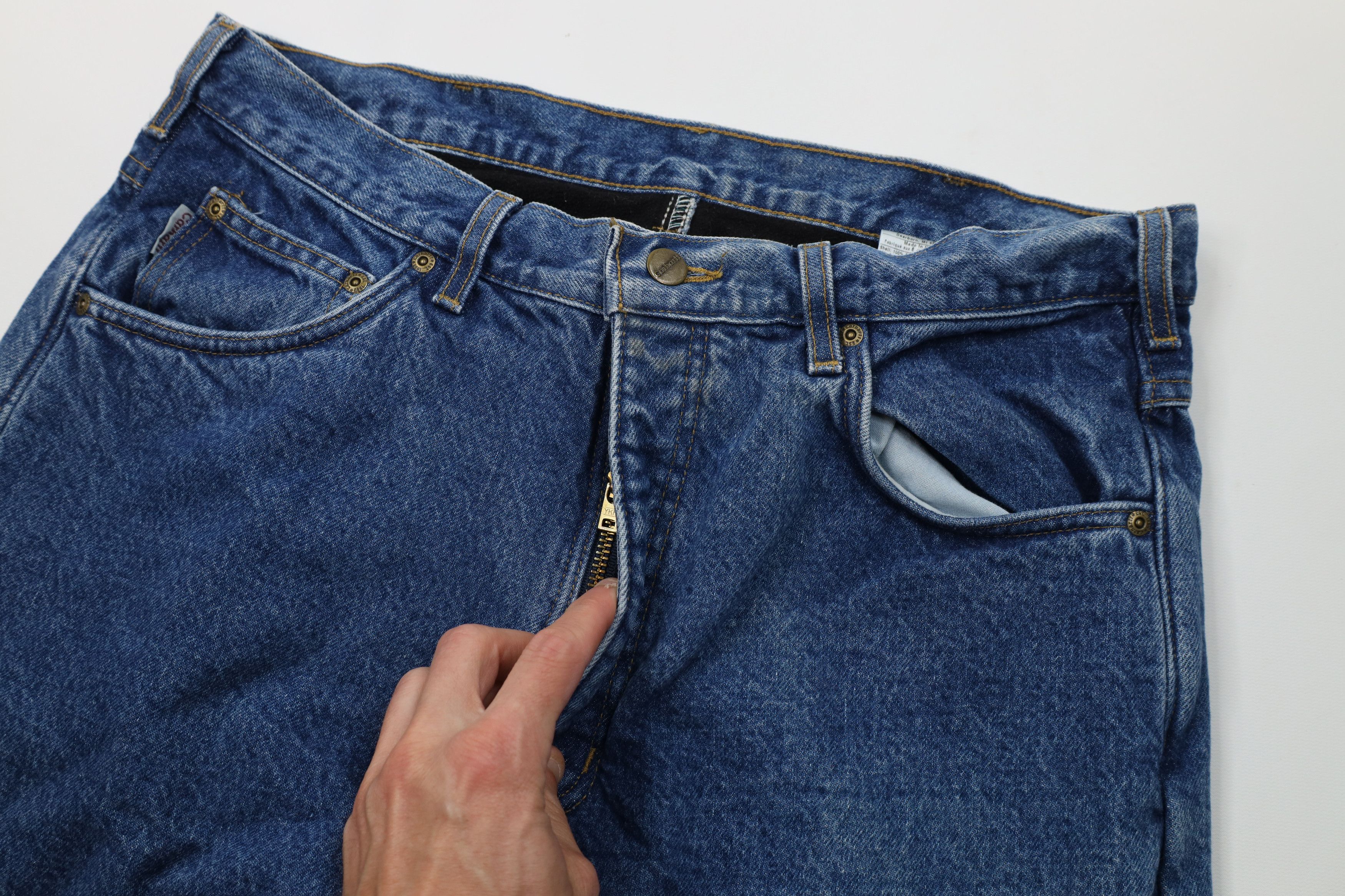 Carhartt Vintage Carhartt Heavy Fleece Lined Straight Leg Jeans USA Size US 34 / EU 50 - 9 Thumbnail