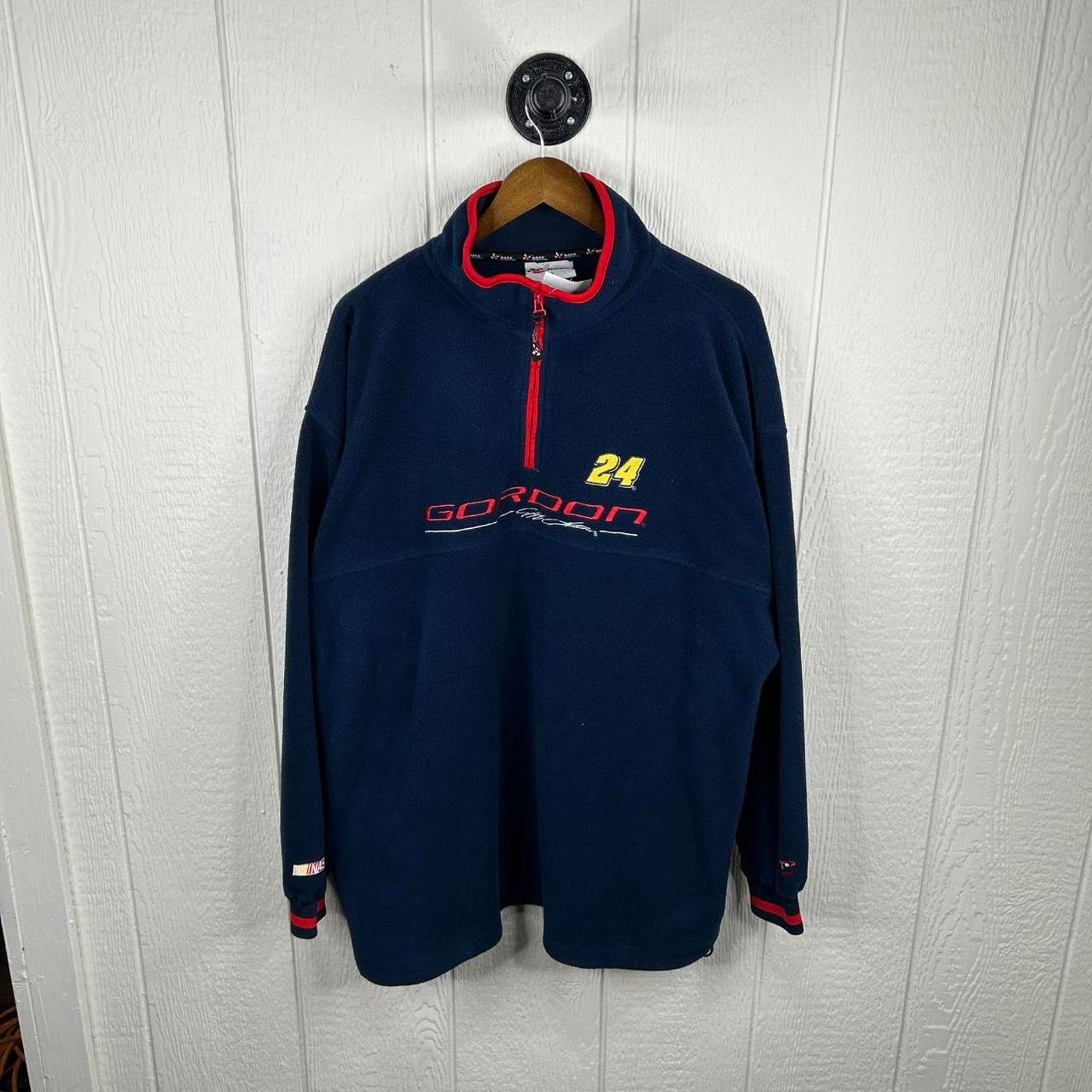 Chase Authentics Vintage NASCAR Jeff Gordon Navy Fleece 1/4 Zip Size XX-Large Size US XXL / EU 58 / 5 - 1 Thumbnail