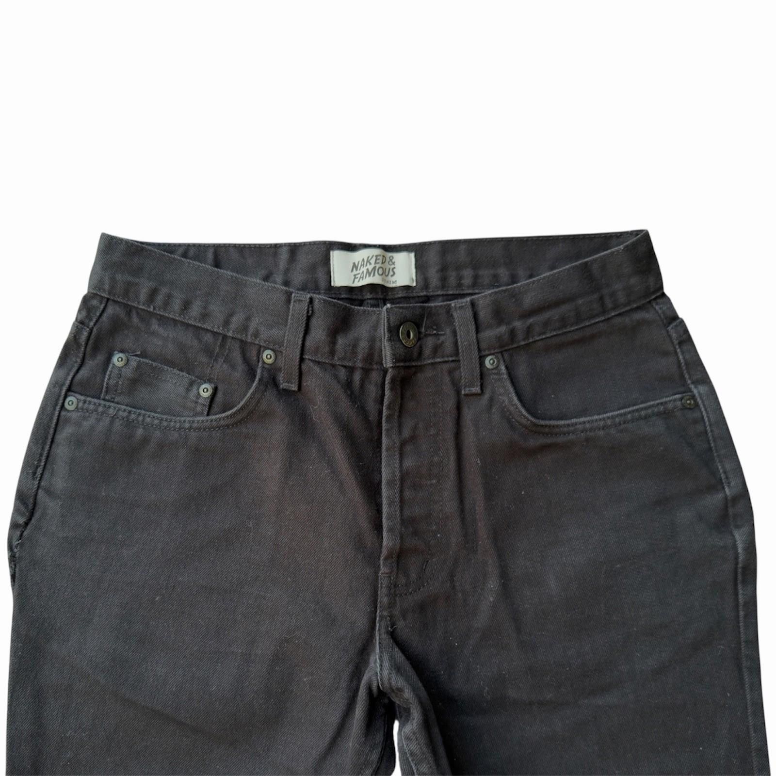 Naked & Famous Naked & Famous Easy Guy Black Selvedge Chino Pants Size 31 Size US 31 - 3 Thumbnail