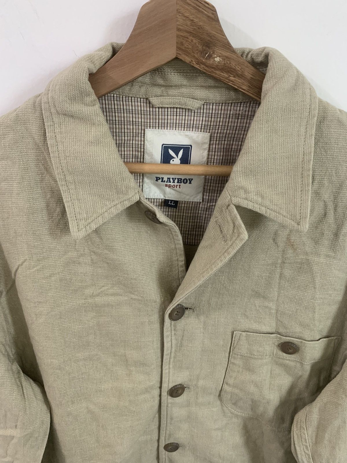 Japanese Brand × Playboy Vintage Playboy Button Beige Jacket Size US L / EU 52-54 / 3 - 3 Thumbnail