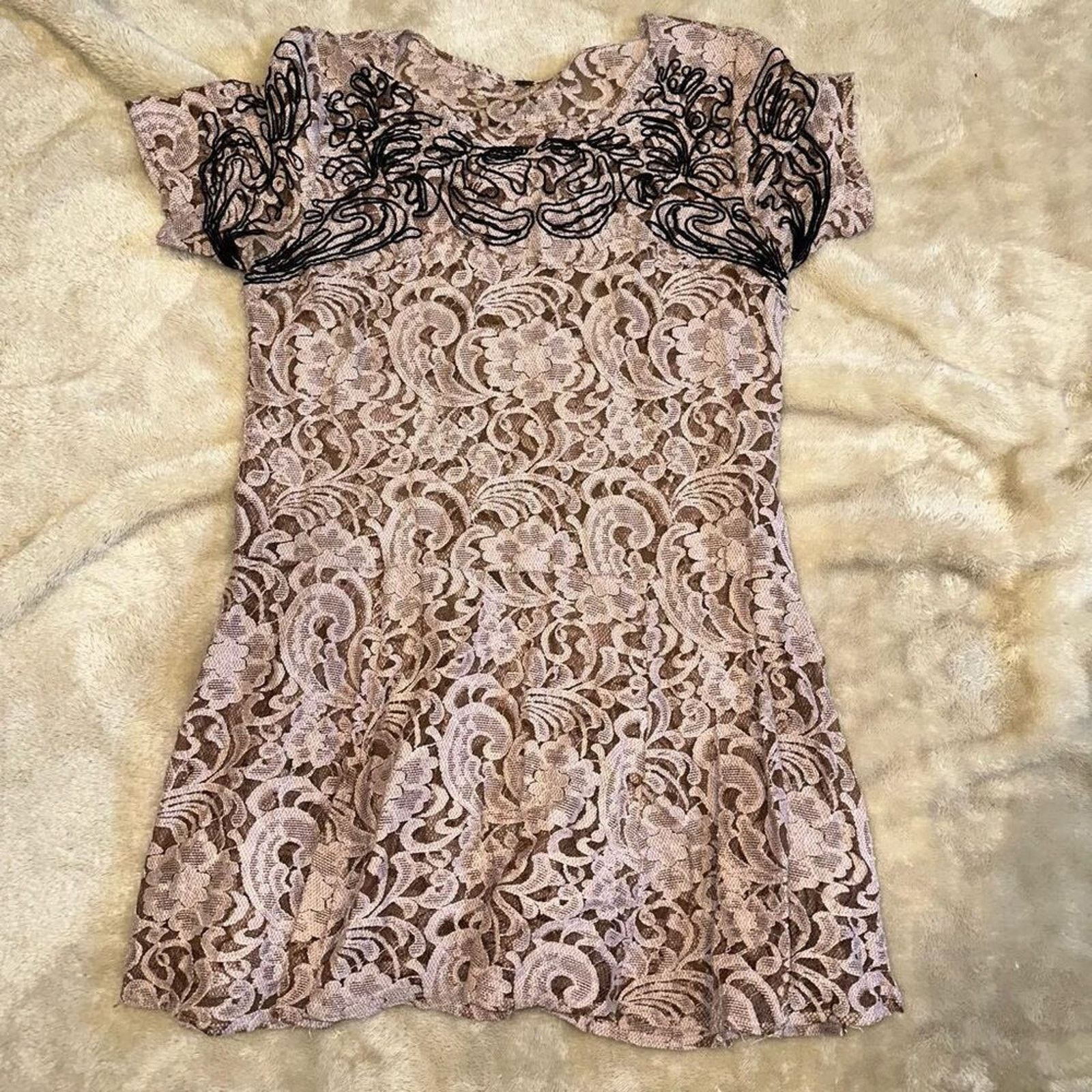 Free People Free People Lace and Embroidered Dress | Sz M (No Size Tag) Size M / US 6-8 / IT 42-44 - 2 Thumbnail