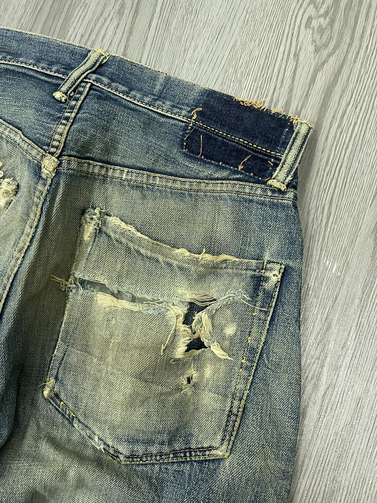Evisu × Vintage Vintage Evisu Special rip distressed denim Size US 29 - 10 Thumbnail