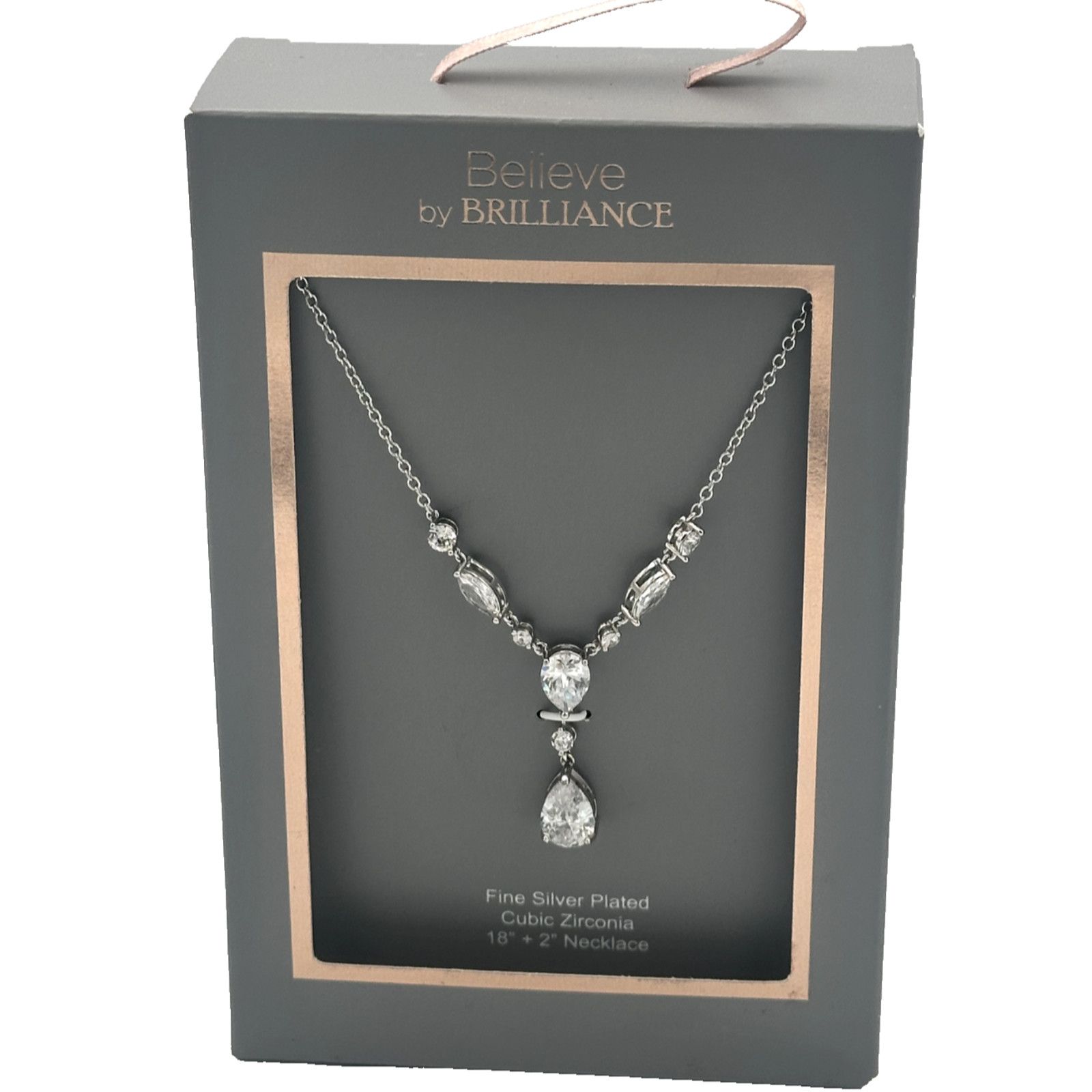Other Believe by Brilliance Silver Plated Cubic Zirconia Necklace Size ONE SIZE - 2 Thumbnail