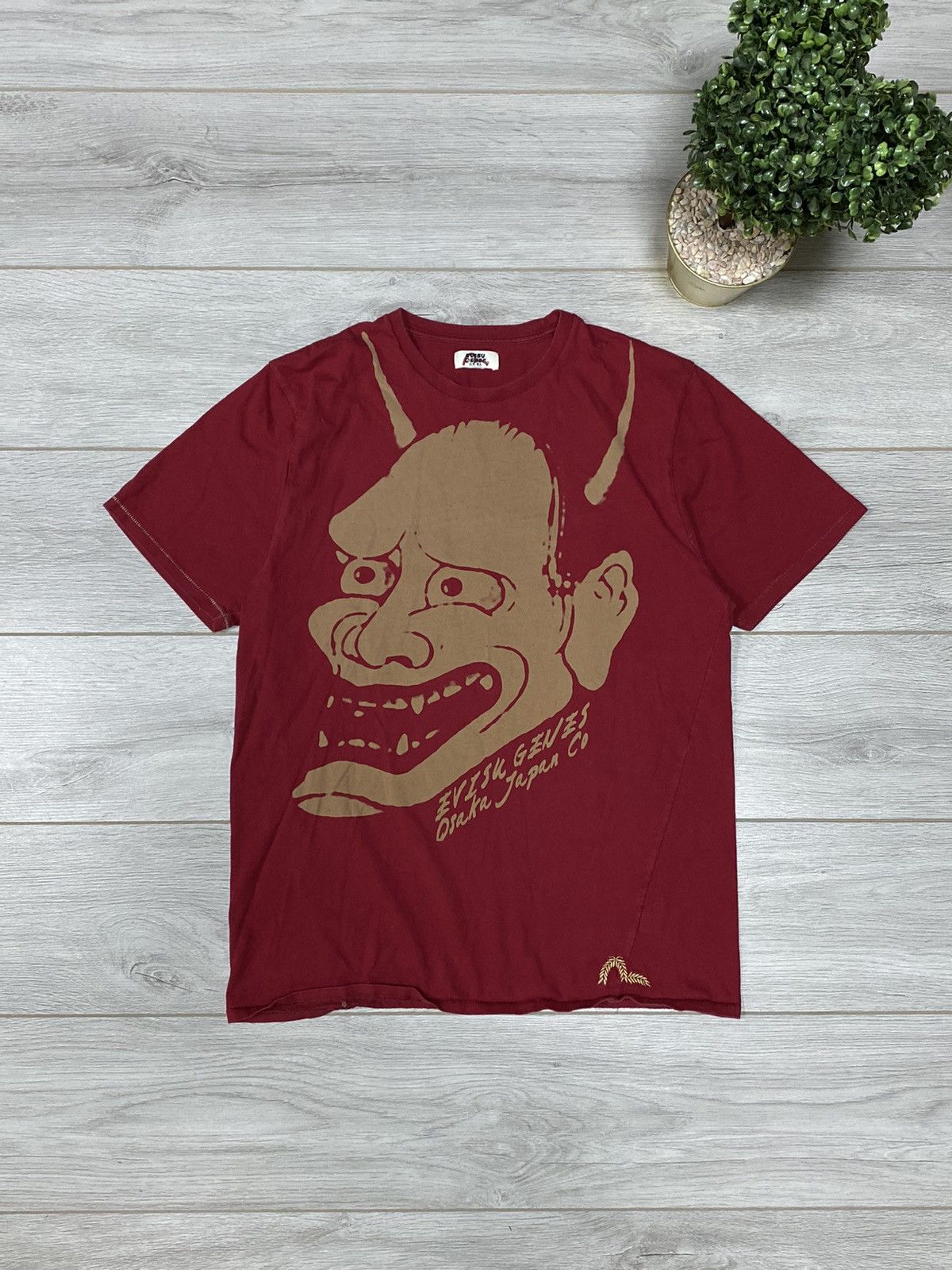 Evisu Evisu Hannya mask genes devil big logo t-shirt Size US XL / EU 56 / 4 - 1 Thumbnail