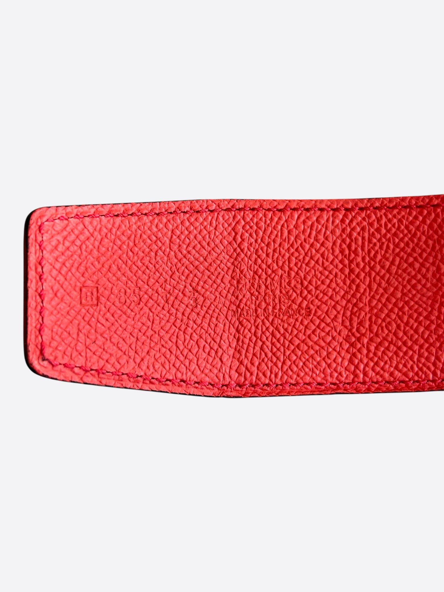 Hermes Hermes Red & Gold Collier De Chien Belt Size 30 - 3 Thumbnail