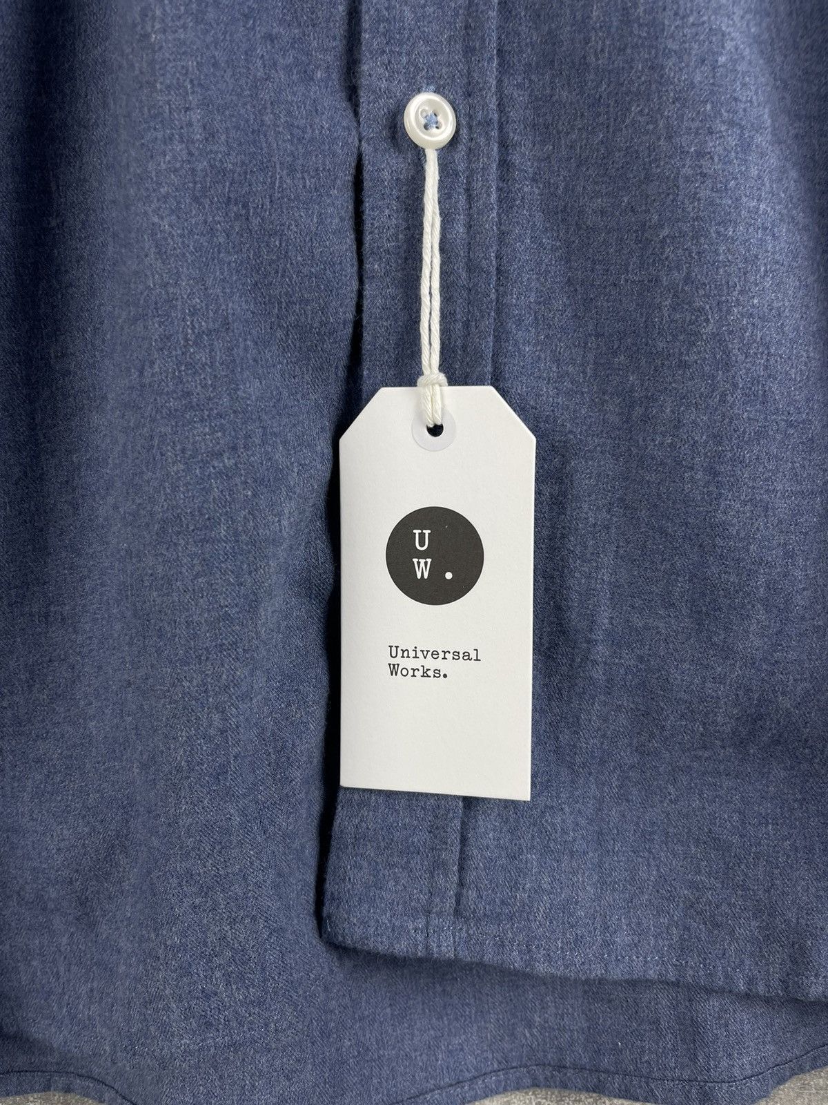 Universal Works Universal Works Button-Down Brushed Herringbone Shirt Blue Size US M / EU 48-50 / 2 - 13 Thumbnail