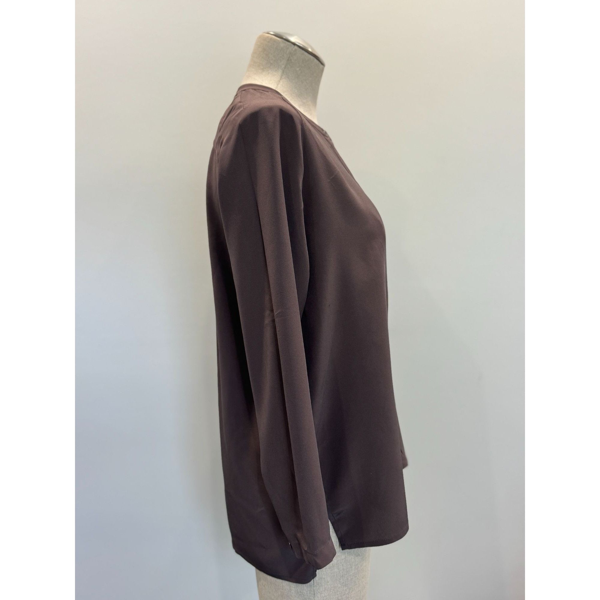 Vince Vince Silk Blouse in Cocoa Size XS Size XS / US 0-2 / IT 36-38 - 2 Thumbnail