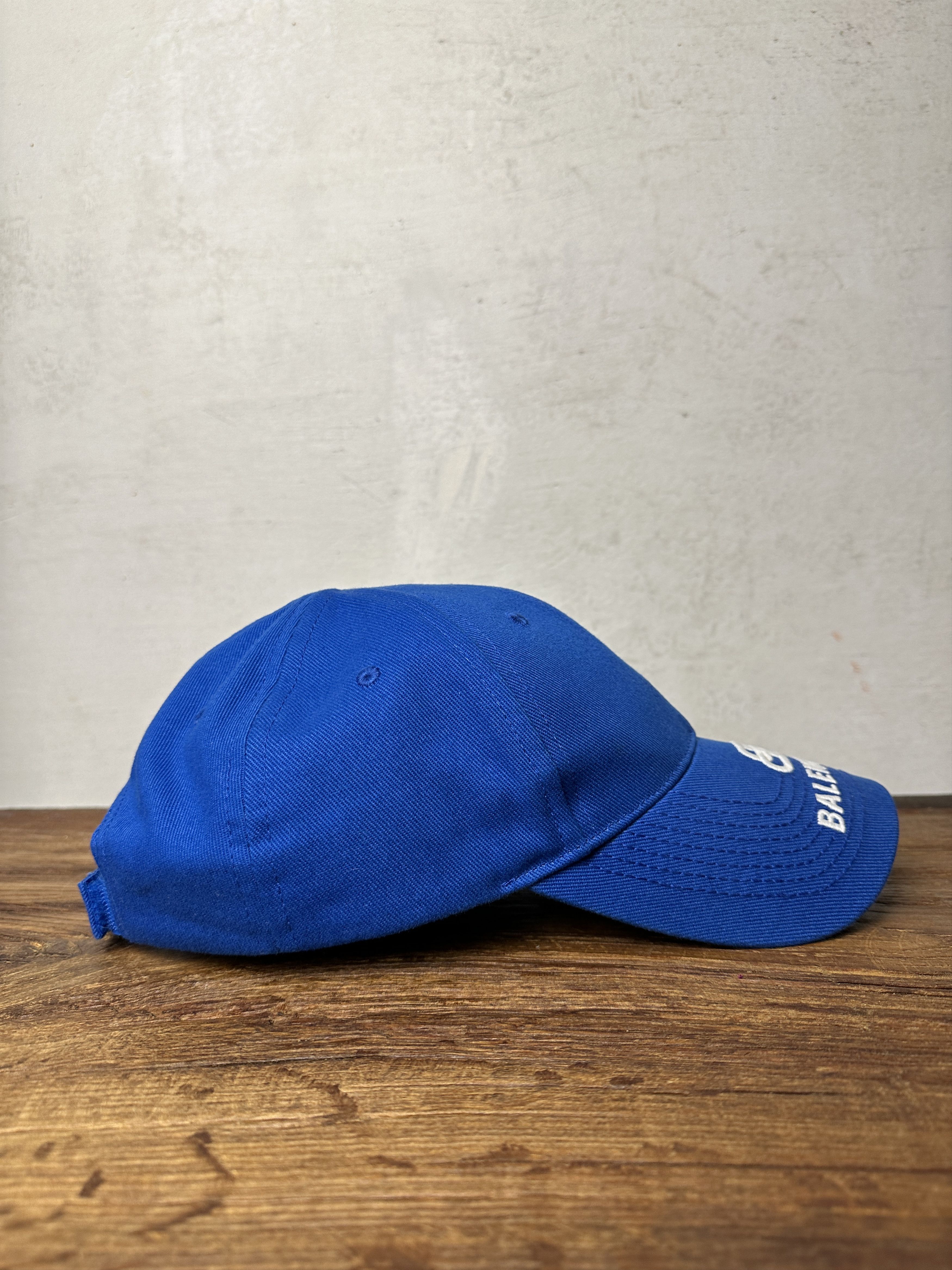 Balenciaga Balenciaga Embroidered Blue Logo Cap Size ONE SIZE - 6 Thumbnail