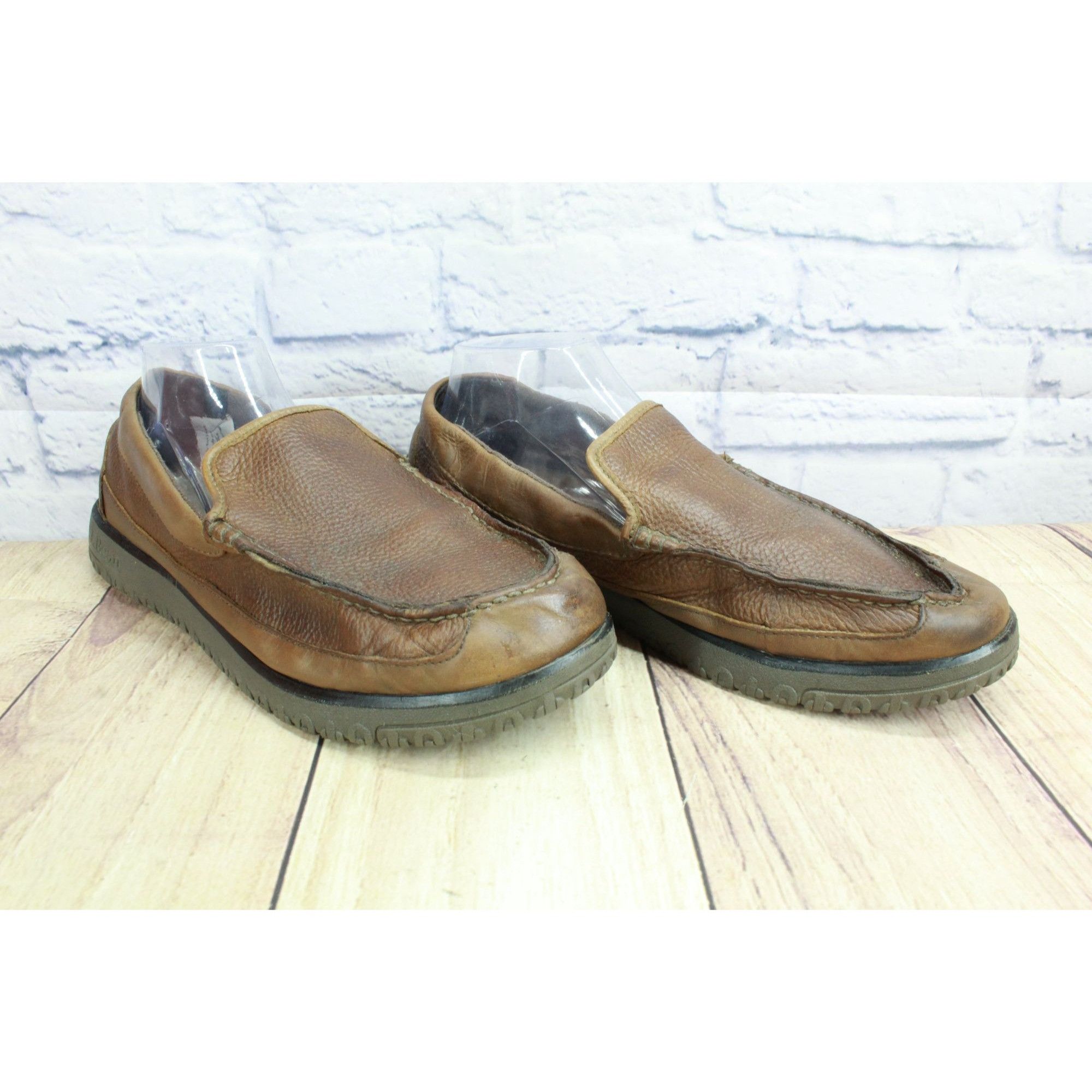 L.L. Bean × Leather LL Bean All Week Shearling Lined Moccasin Slippers 11 M Size US 11 / EU 44 - 3 Thumbnail