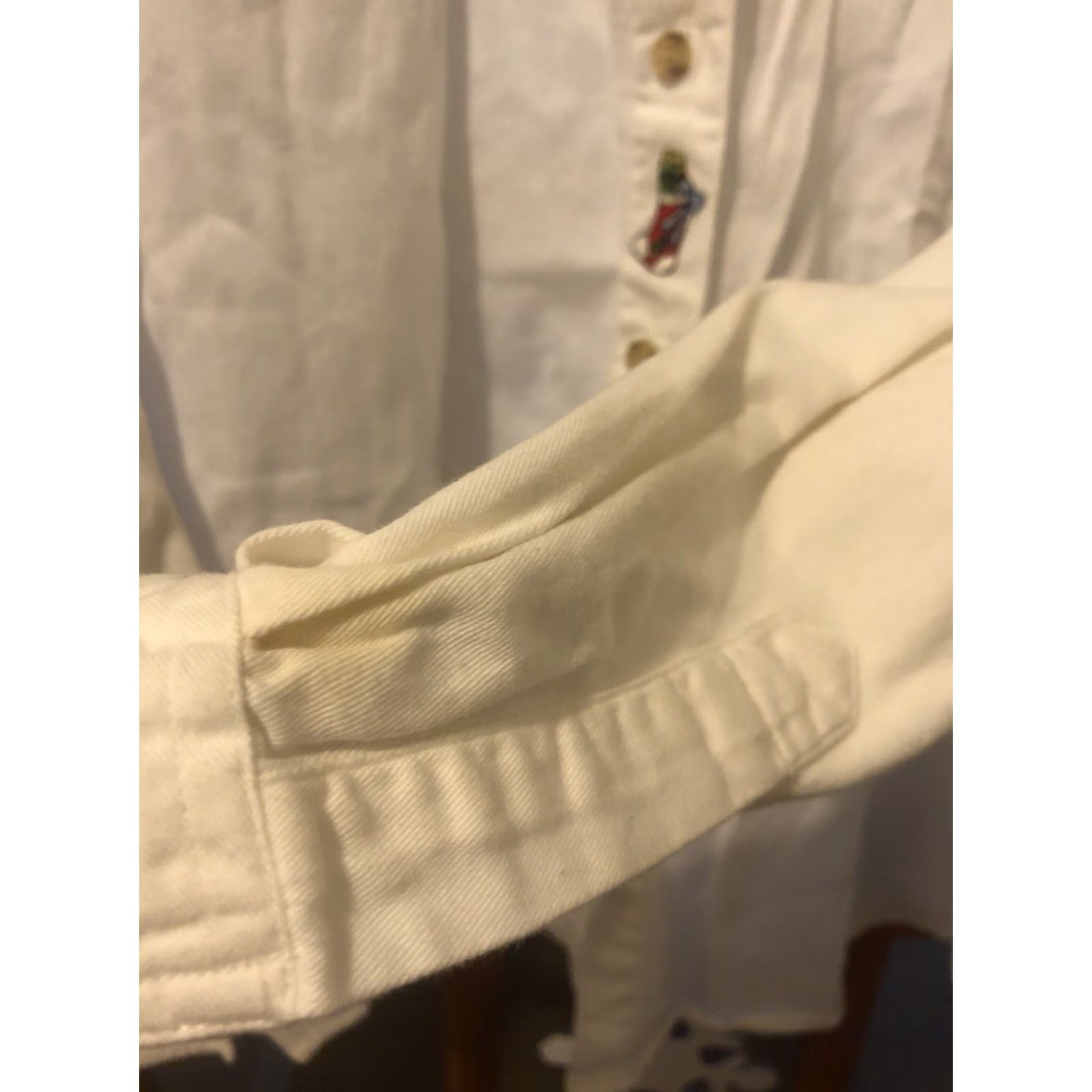 Vintage VINTAGE Nutcracker Button-Up Shirt White M Medium Christmas Holiday Embroidered Top Womens Size M / US 6-8 / IT 42-44 - 4 Thumbnail
