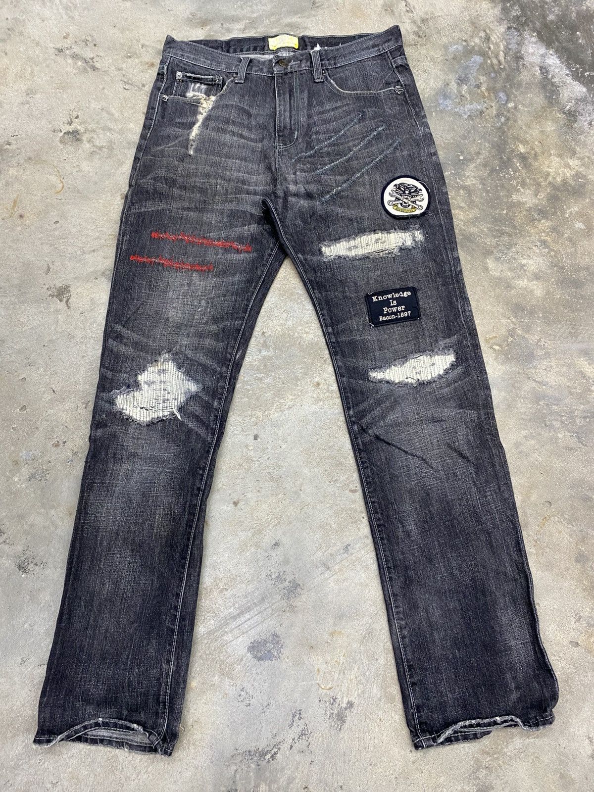 If Six Was Nine × Le Grande Bleu (L.G.B.) 💥bindding offer💥 japan grunge distress violent survival pant Size US 32 / EU 48 - 2 Thumbnail
