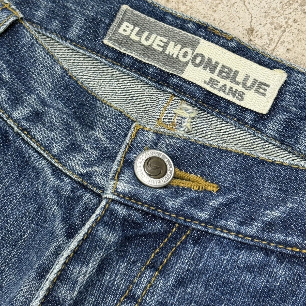 Japanese Brand Flare Vintage Blue Moon Blue Unisex Denim Pants Size US 27 - 11 Thumbnail