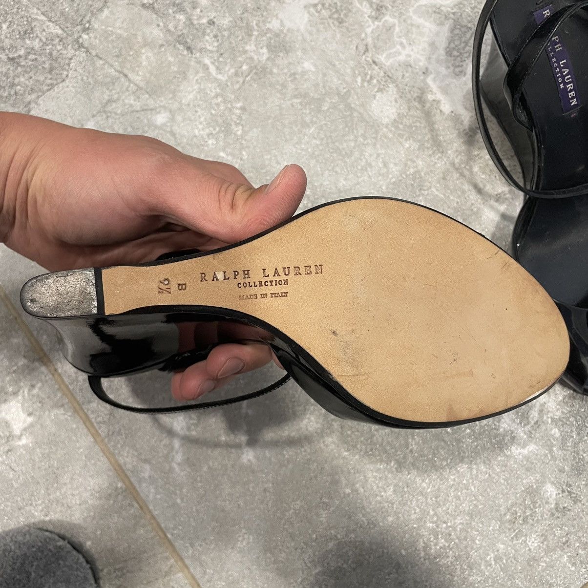 Ralph Lauren Purple Label Black Heels luxury purple label polo ralph lauren old shoes Size US 9.5 / IT 39.5 - 5 Thumbnail