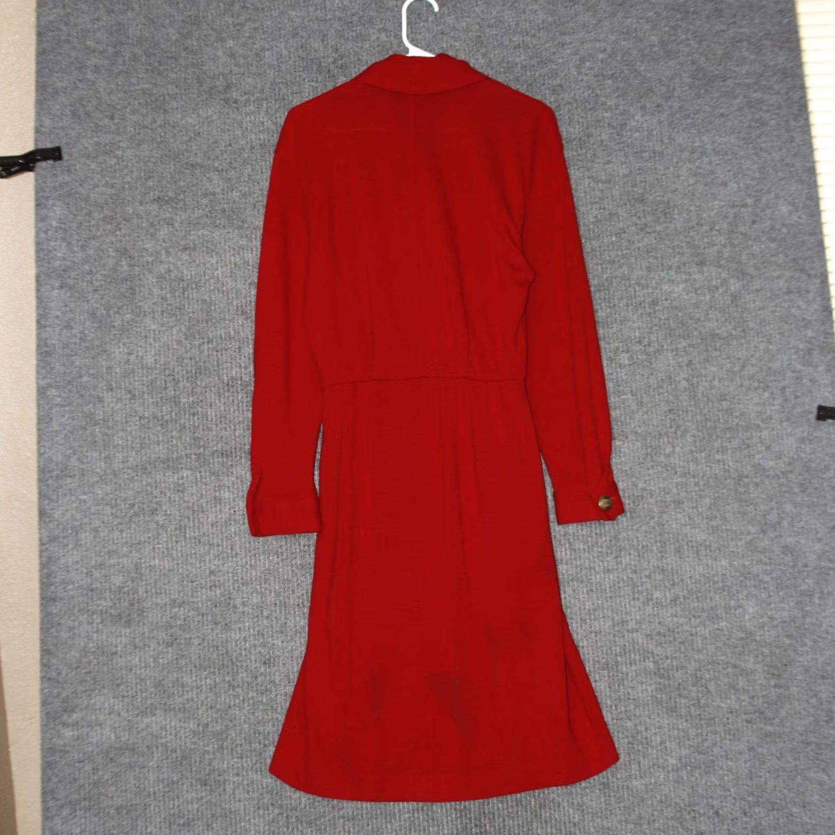 Vintage VINTAGE Neiman Marcus Gillian Coat Dress Size 12 Red 100% Wool Women's Size XL / US 12-14 / IT 48-50 - 5 Thumbnail