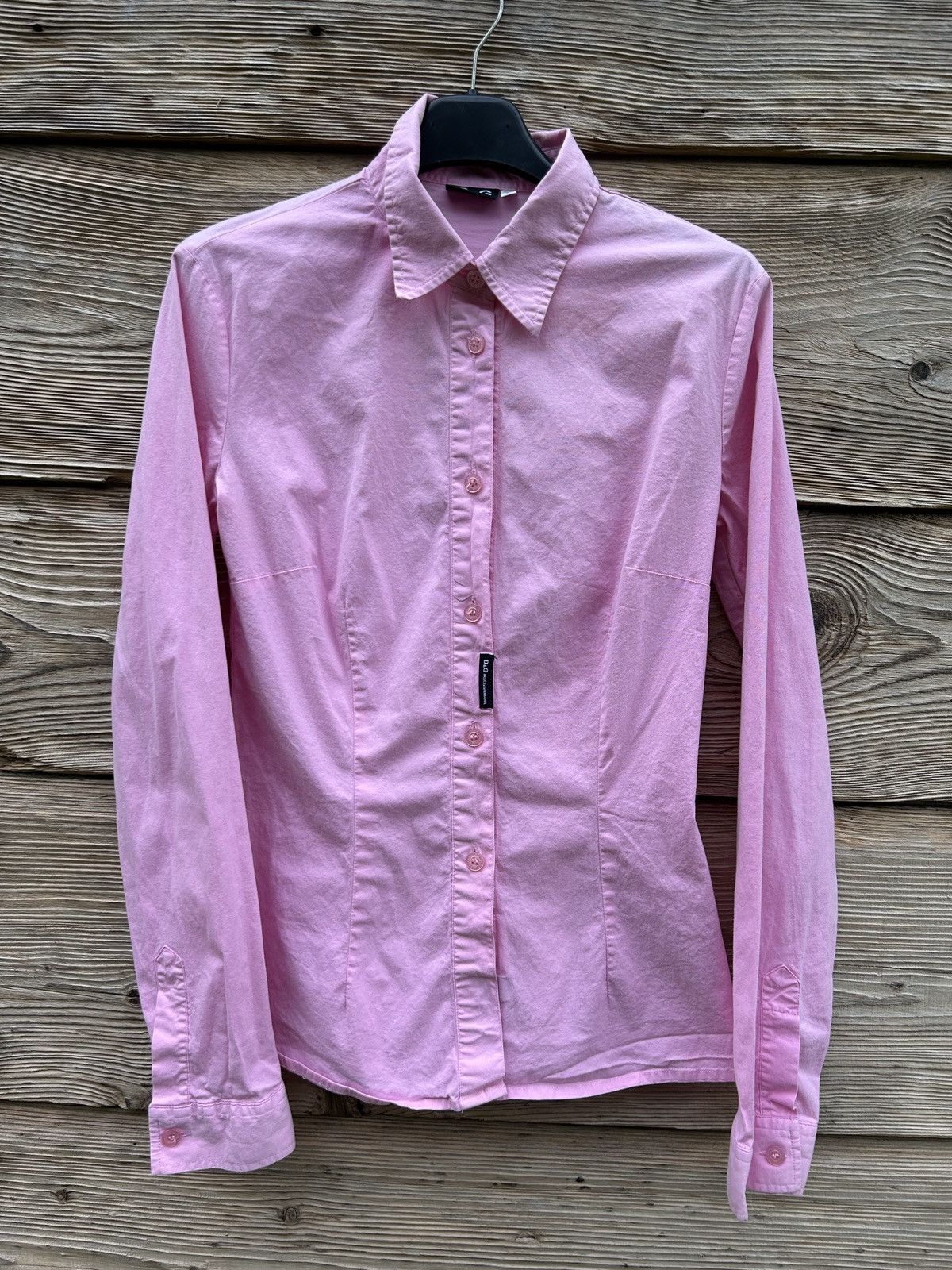 Dolce & Gabbana Dolce & Gabbana Long Sleeve Button Up Shirt In Pink Size S / US 4 / IT 40 - 1 Thumbnail