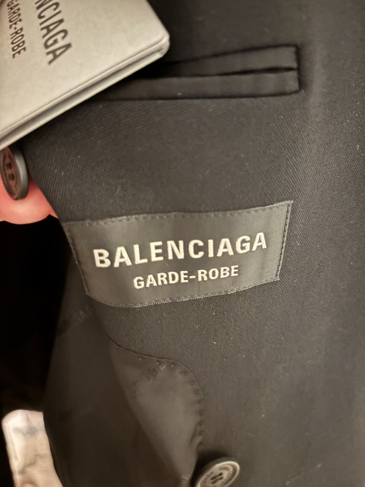 Balenciaga Balenciaga Double Breasted Garde-Robe Blazer Size 50S - 6 Thumbnail