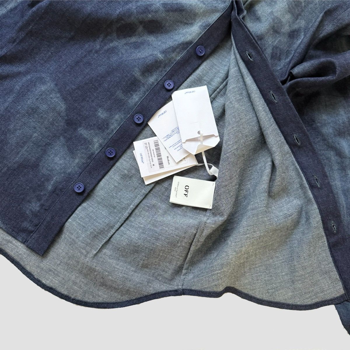 Off-White Off-White Body Scan X-Ray Denim Hoodie Size US M / EU 48-50 / 2 - 3 Thumbnail