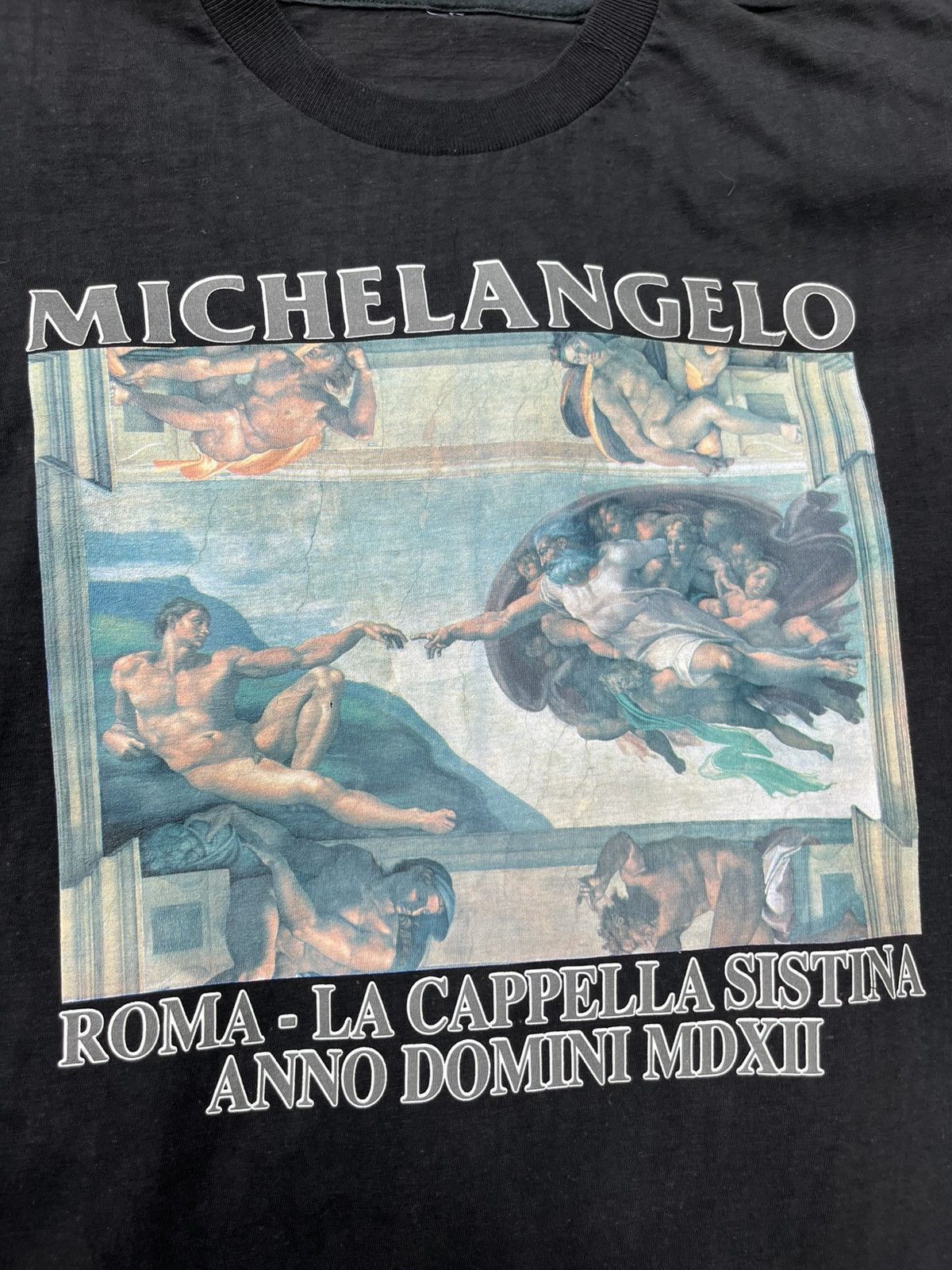 Vintage Vintage 80s Michelangelo buonarroti single stitch tee tshirt Size US M / EU 48-50 / 2 - 8 Thumbnail