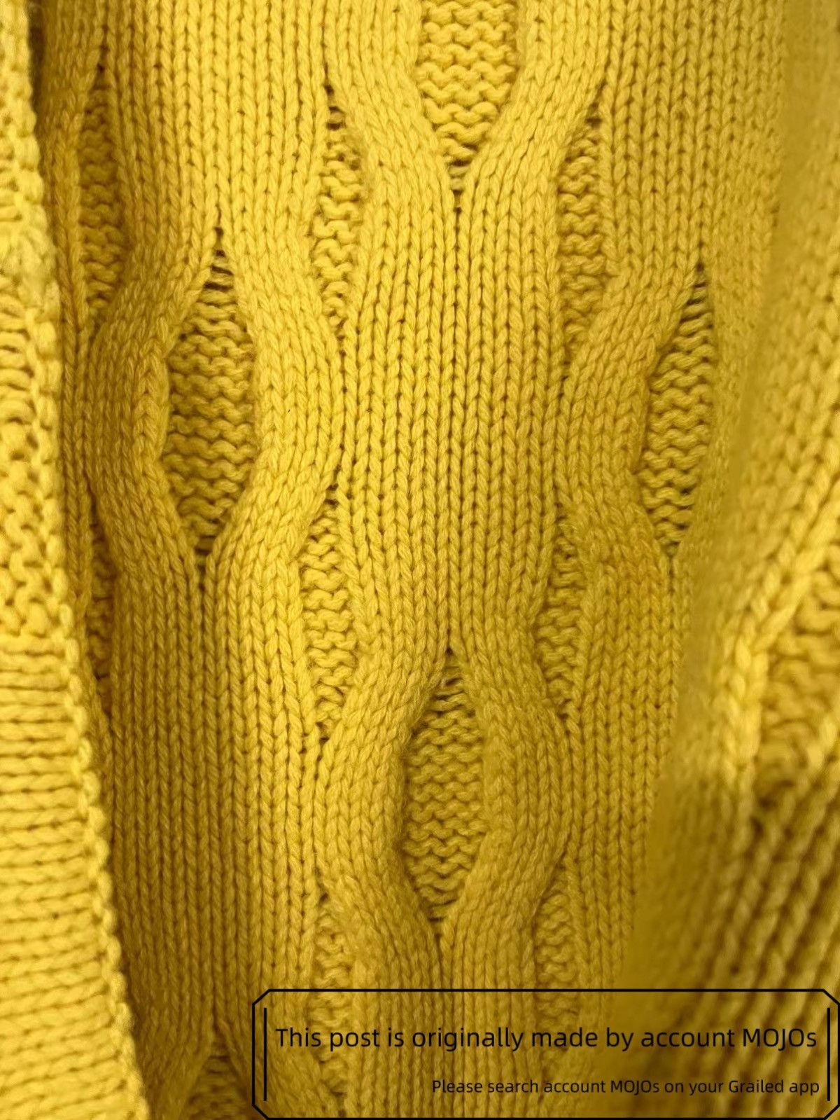 Raf Simons Sz F Raf Simons 21AW Oversized Yellow Front Label Sweater Size US XL / EU 56 / 4 - 4 Thumbnail