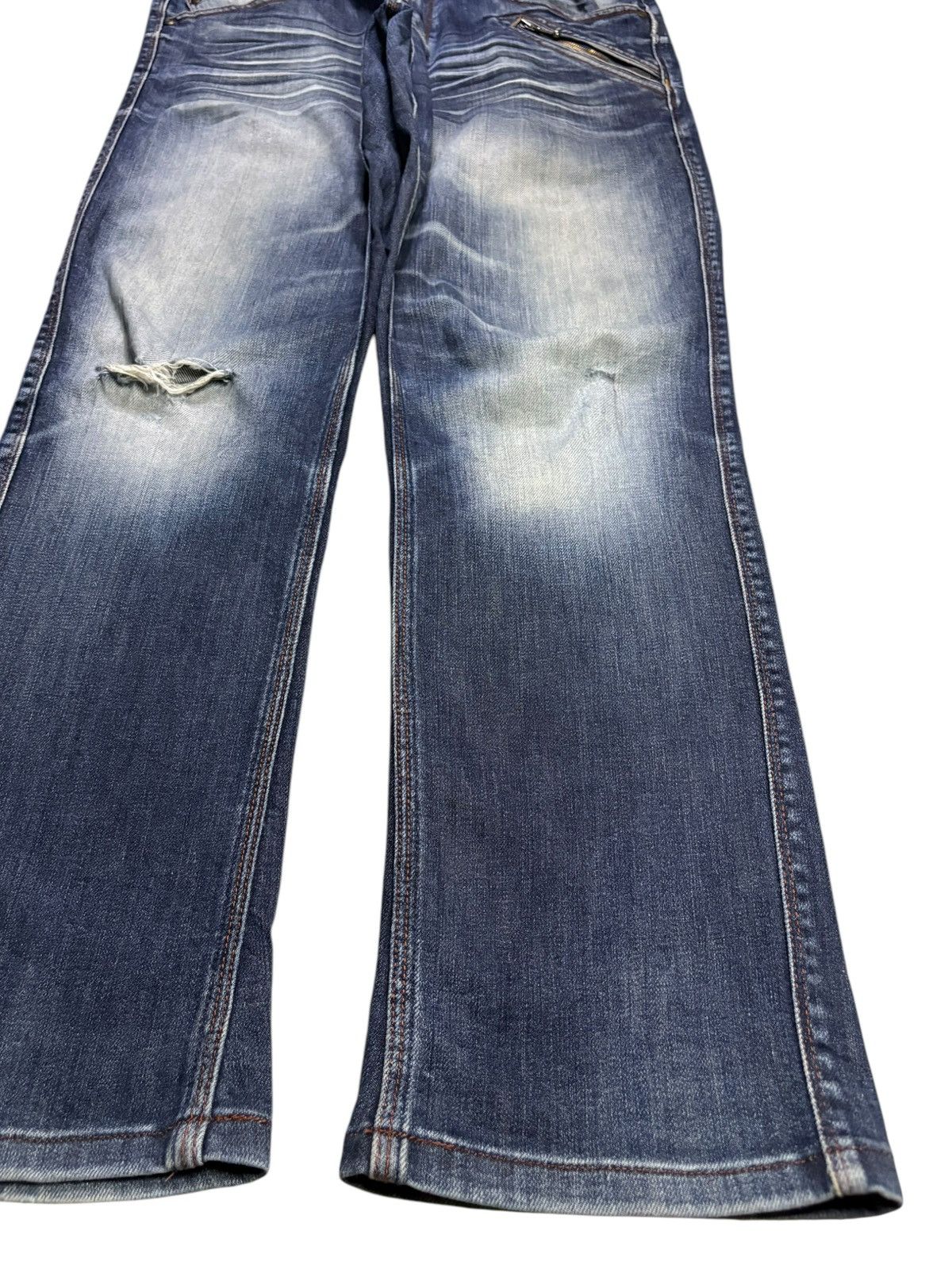 Nicole Club Vintage Nicole Club Whisker Wash Distressed Bootcut Jeans Size US 32 / EU 48 - 7 Thumbnail
