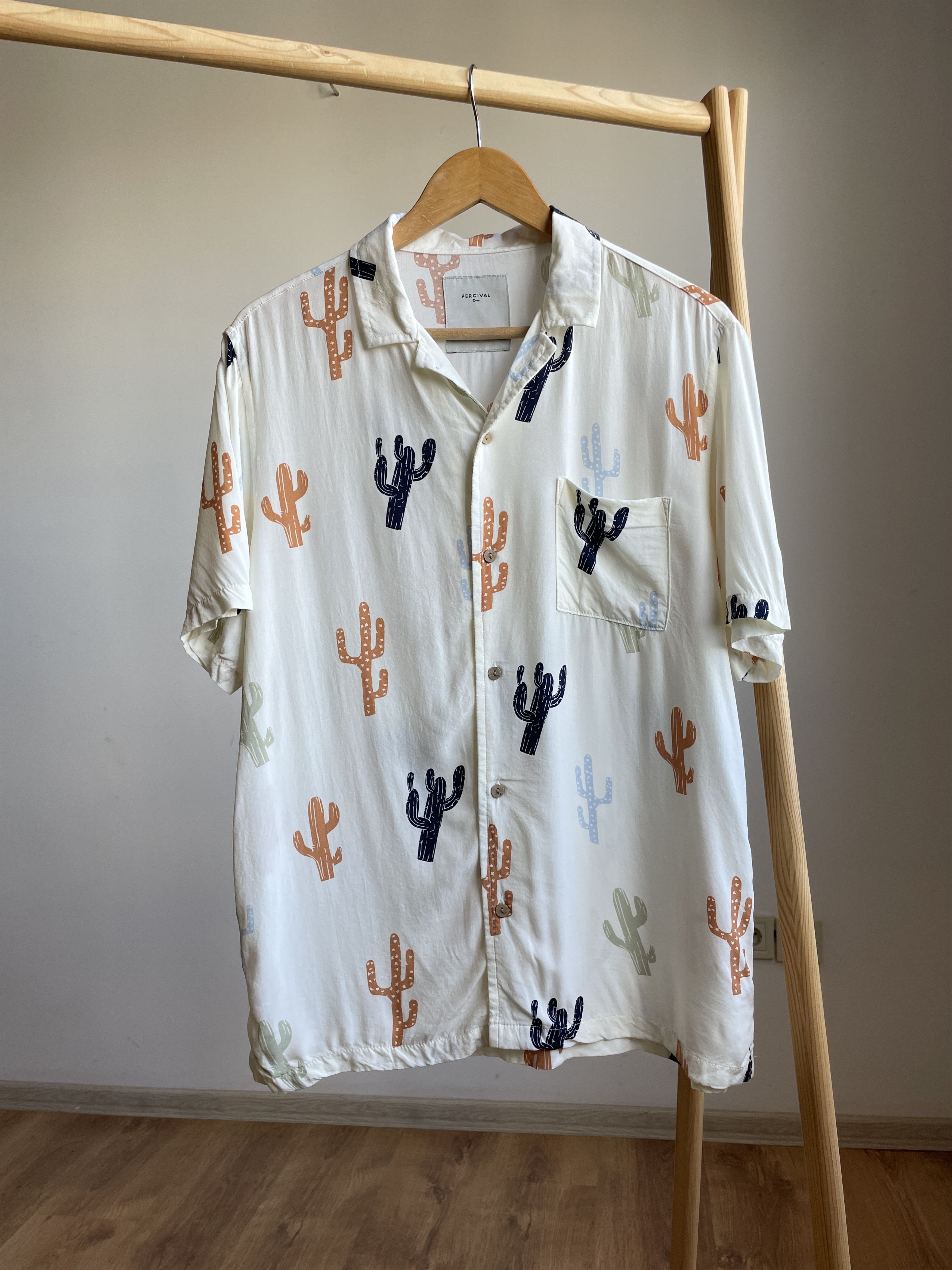 Percival Percival Cactus Print Camp Collar Shirt Size M Size US M / EU 48-50 / 2 - 1 Thumbnail