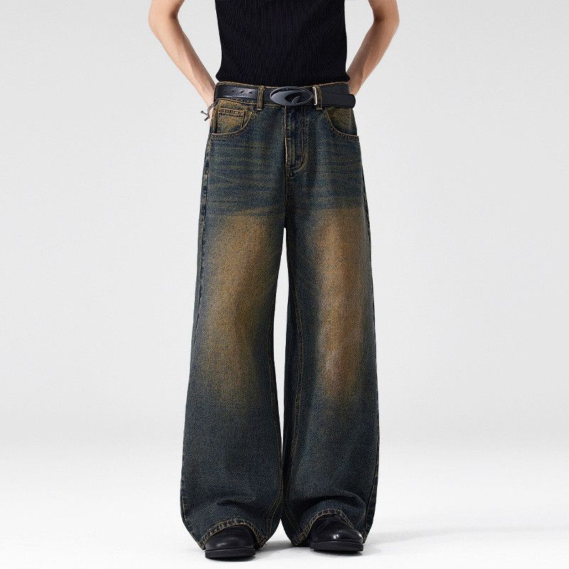 Vintage American retro loose-fitting distressed jeans for men Size US 32 / EU 48 - 1 Thumbnail