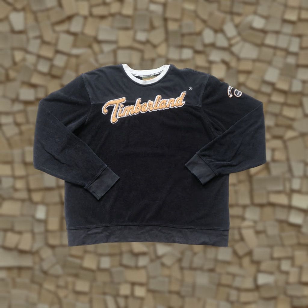 Timberland VINTAGE Timberland Sweatshirt Crewneck Black XL Men’s 2004 Y2K Logo Graphic Print Heavyweight Fleece Pullover Size US XL / EU 56 / 4 - 1 Thumbnail